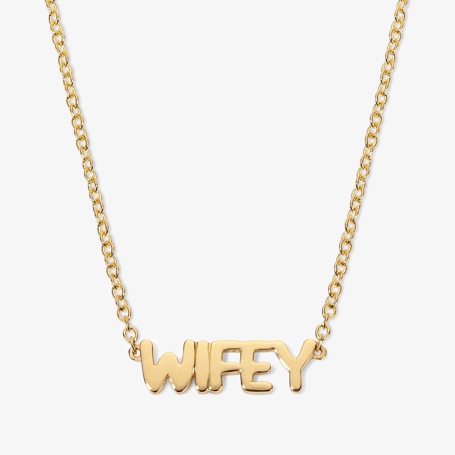 Bubble Talk Necklace 14K Yellow Gold WIFEY