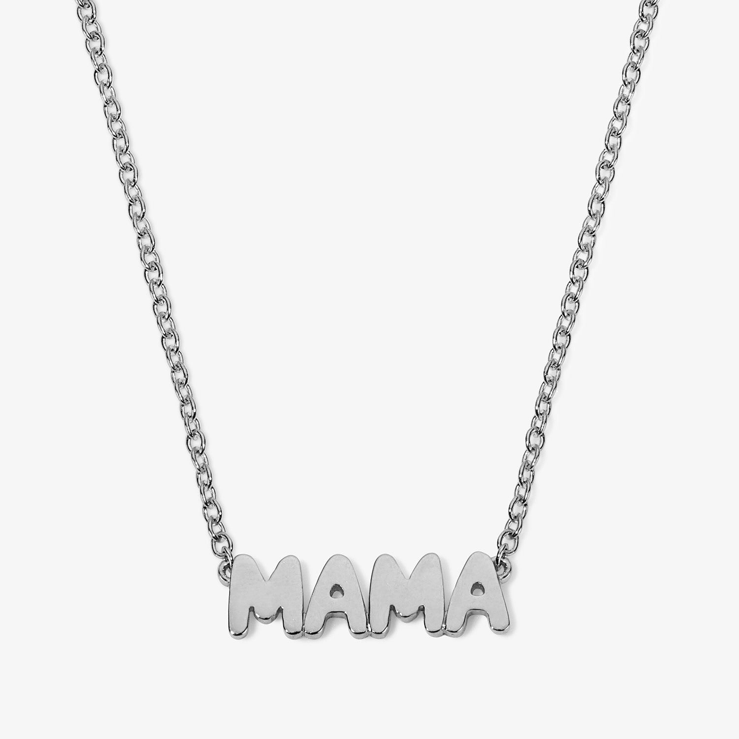 Mama Bubble Necklace 14K White Gold MAMA