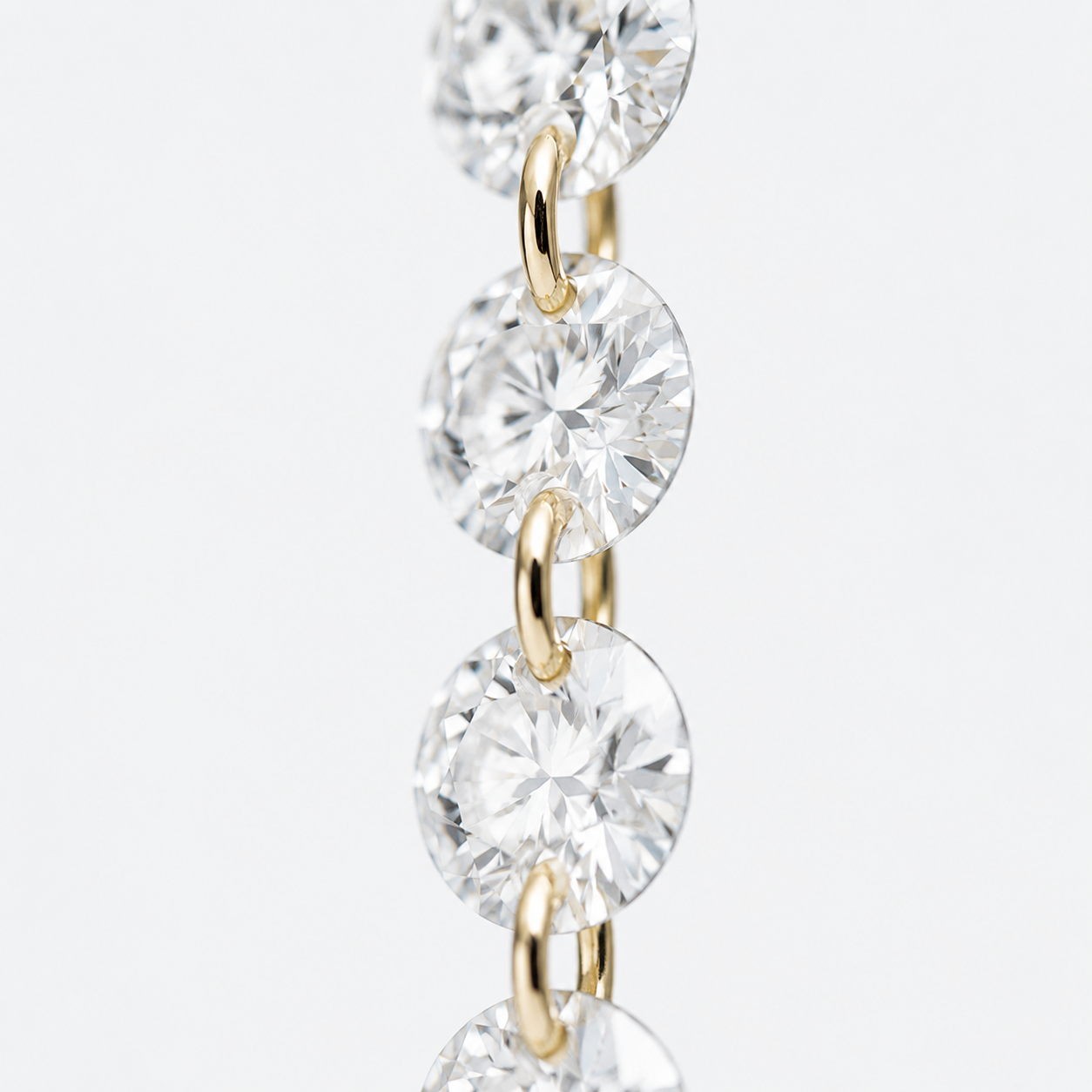 Lola Lab Grown Initial Drilled Half Diamond Station Necklace