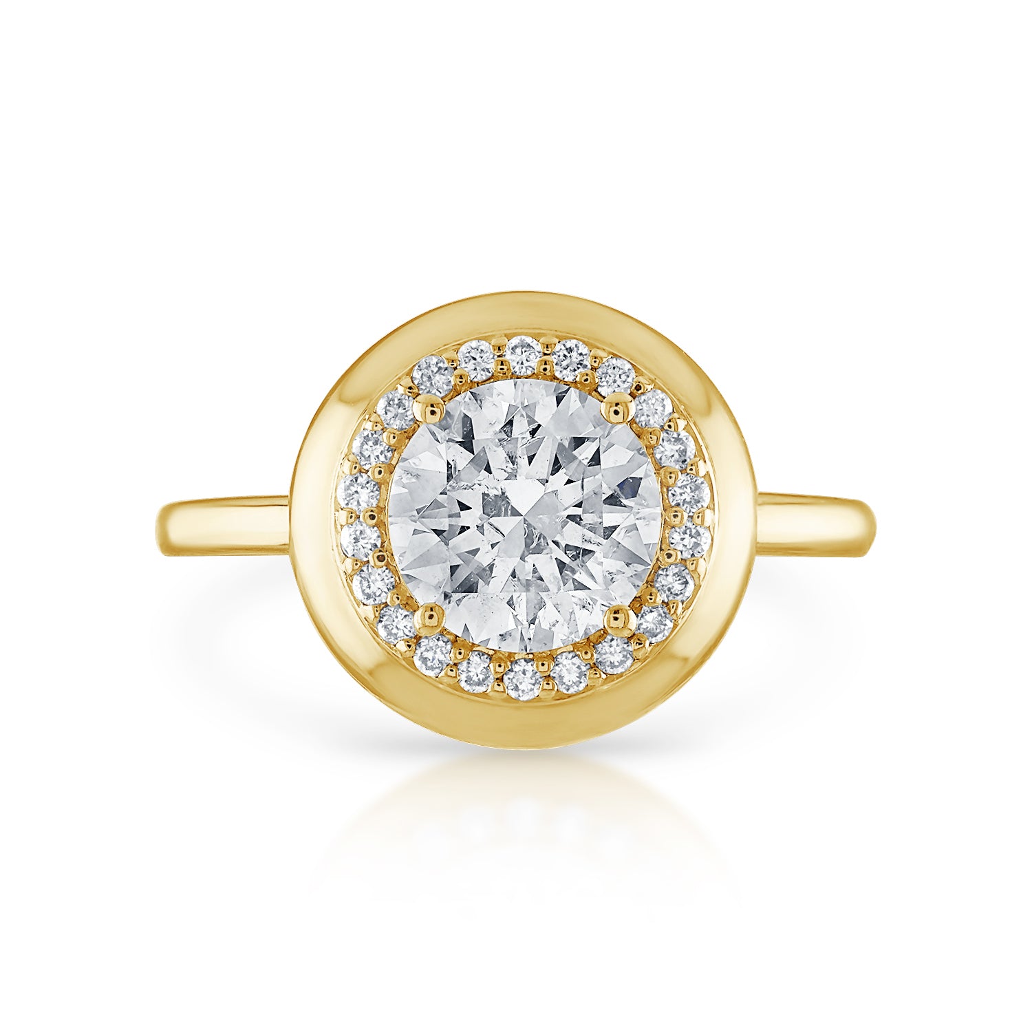 SOLD: 1.20ct Round Diamond Button Engagement Ring