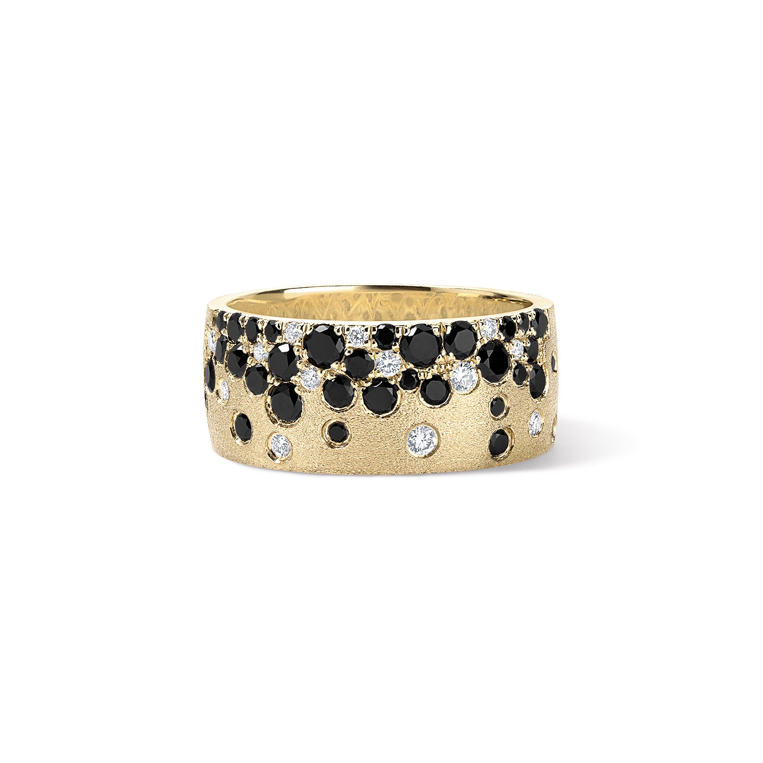 Indie Black and White Diamond Wide Cigar Band