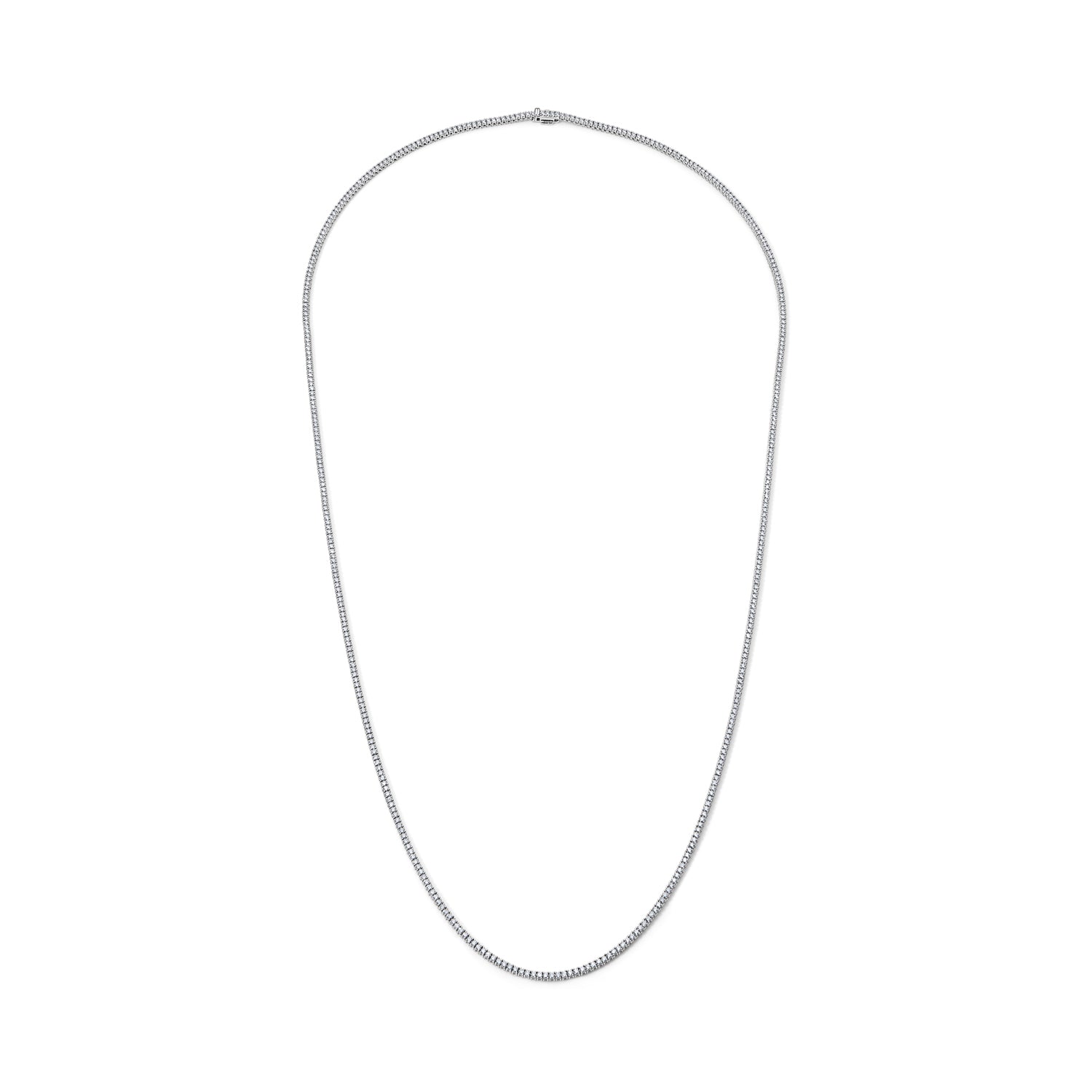 Extra Long Petite Diamond Tennis Necklace