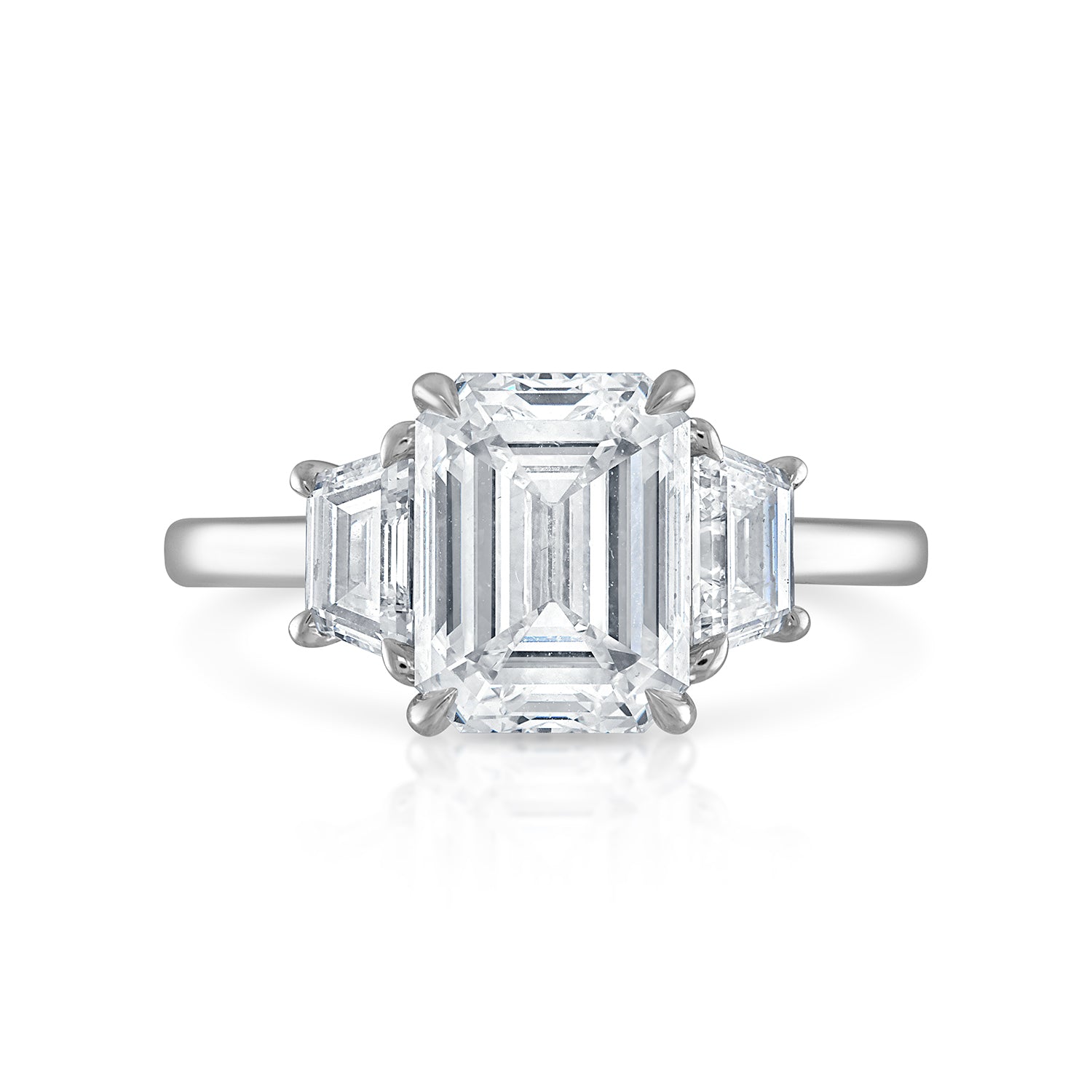 Emerald cut deals with side stones