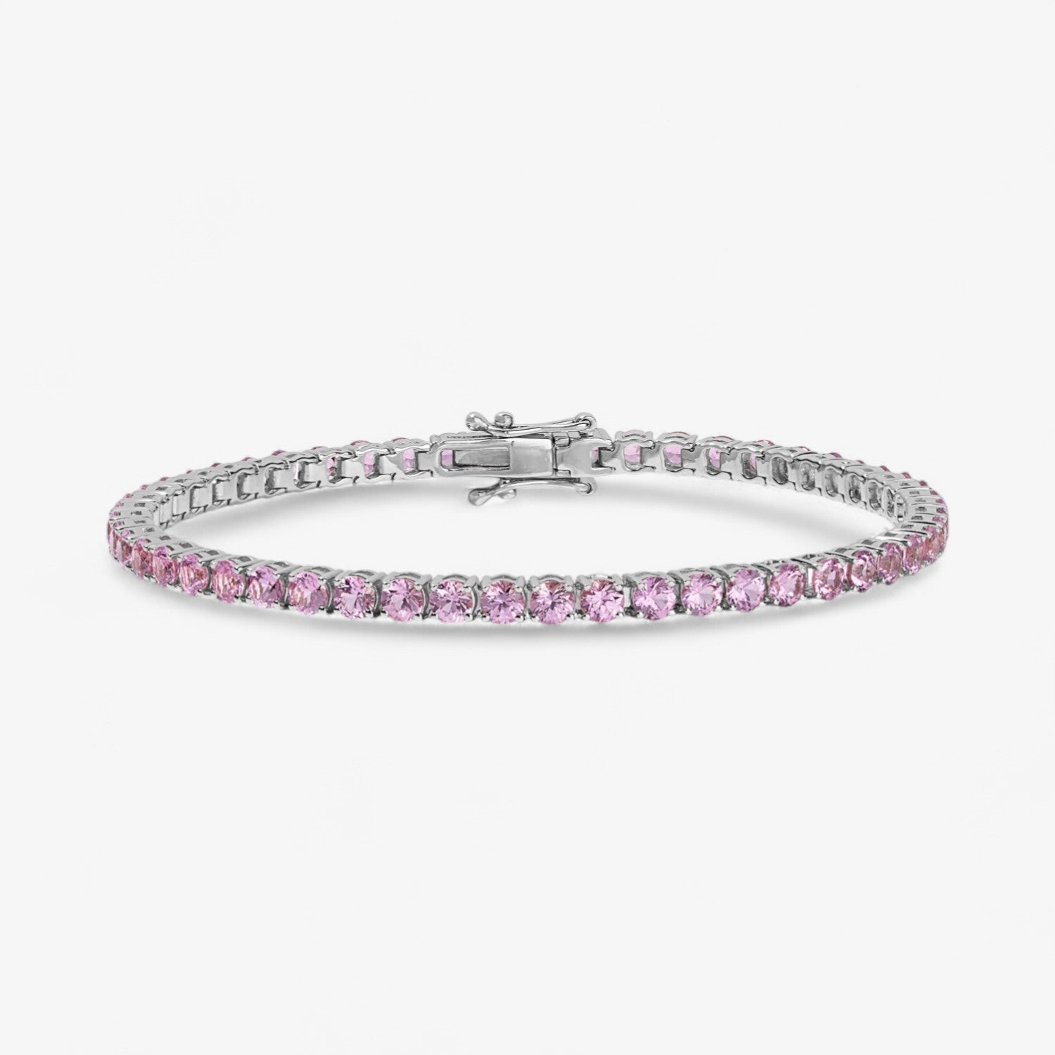 Pink Sapphire Tennis Bracelet