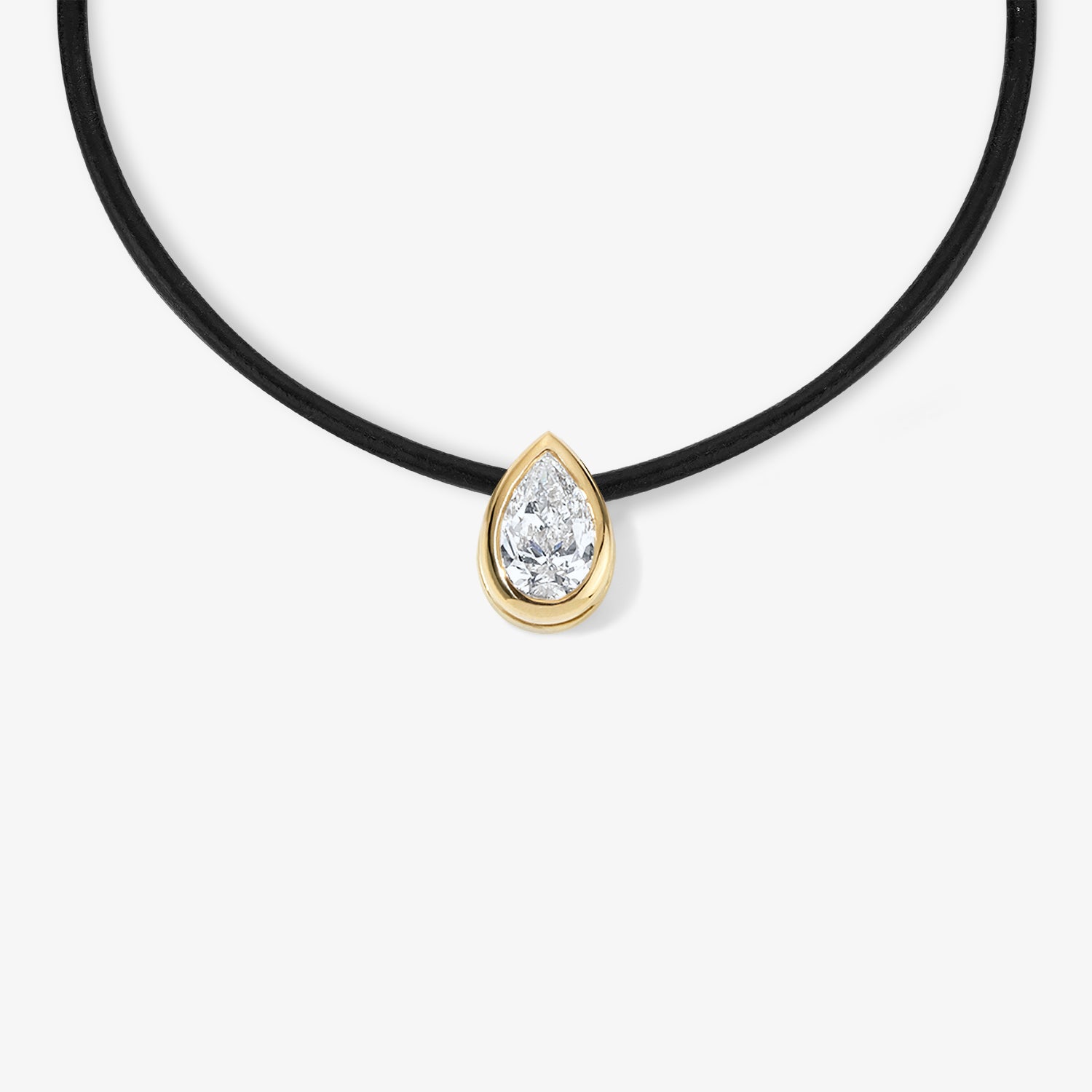 Diamond Pear Slider Necklace