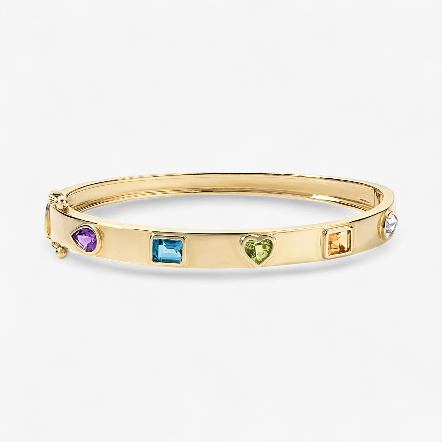 Gemma Rainbow Mixed Shape Bangle