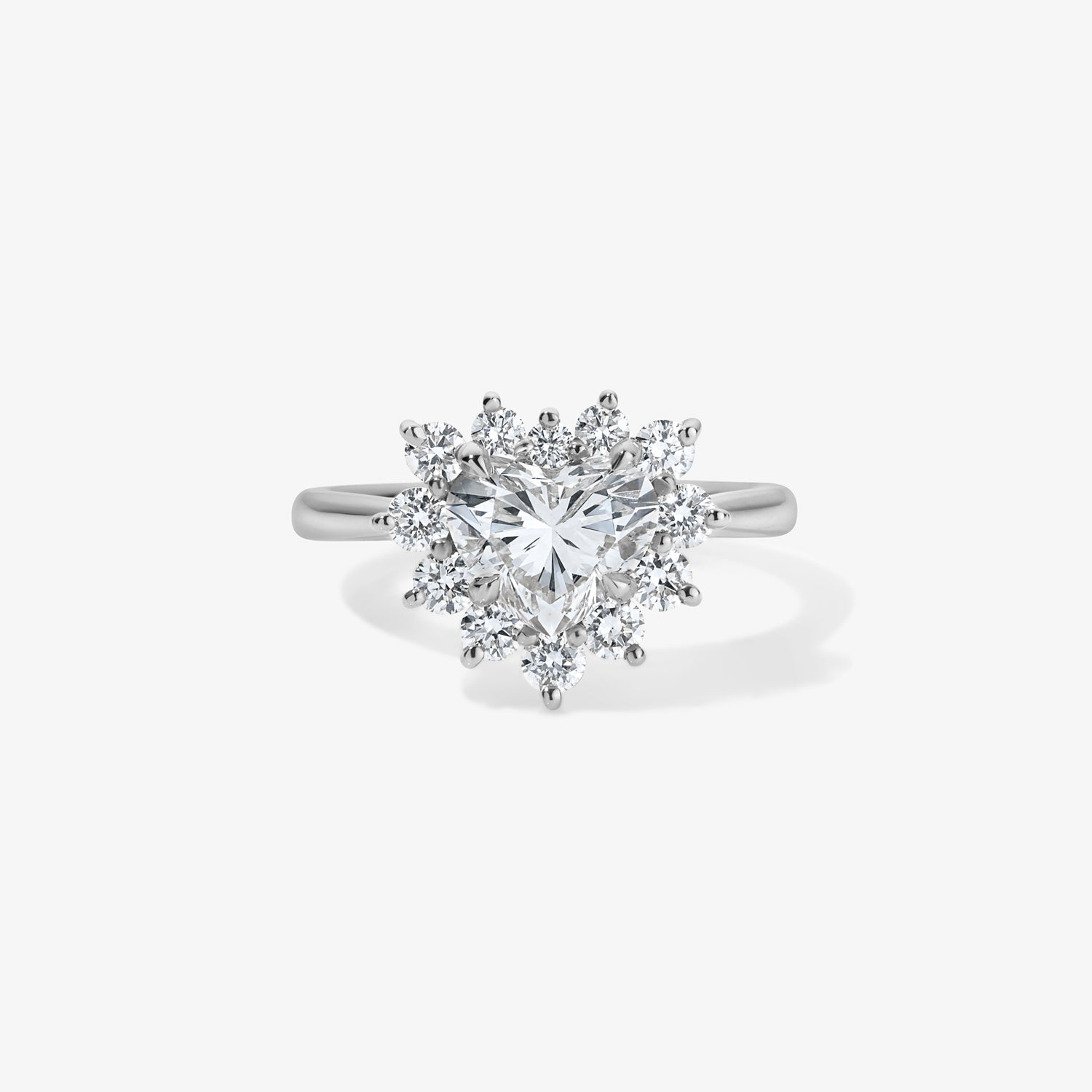 Grace Heart Diamond Ring with Halo