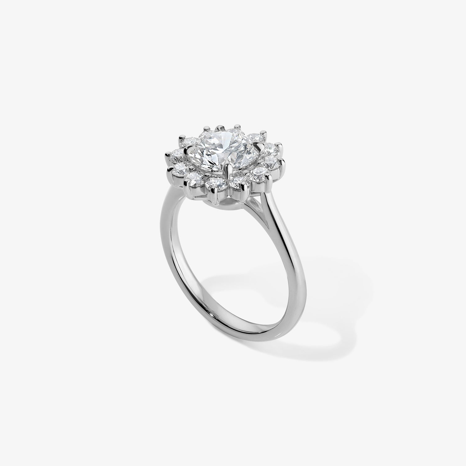 Grace Round Diamond Ring with Halo