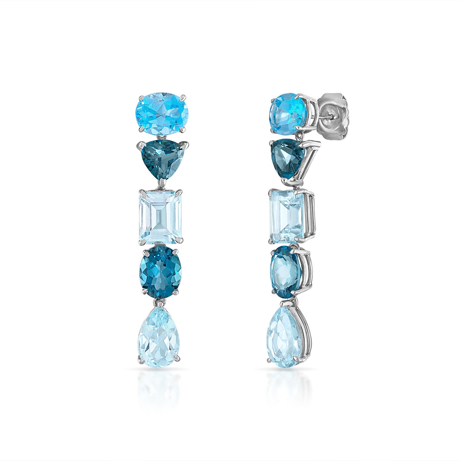 Blue Topaz Drop Earrings
