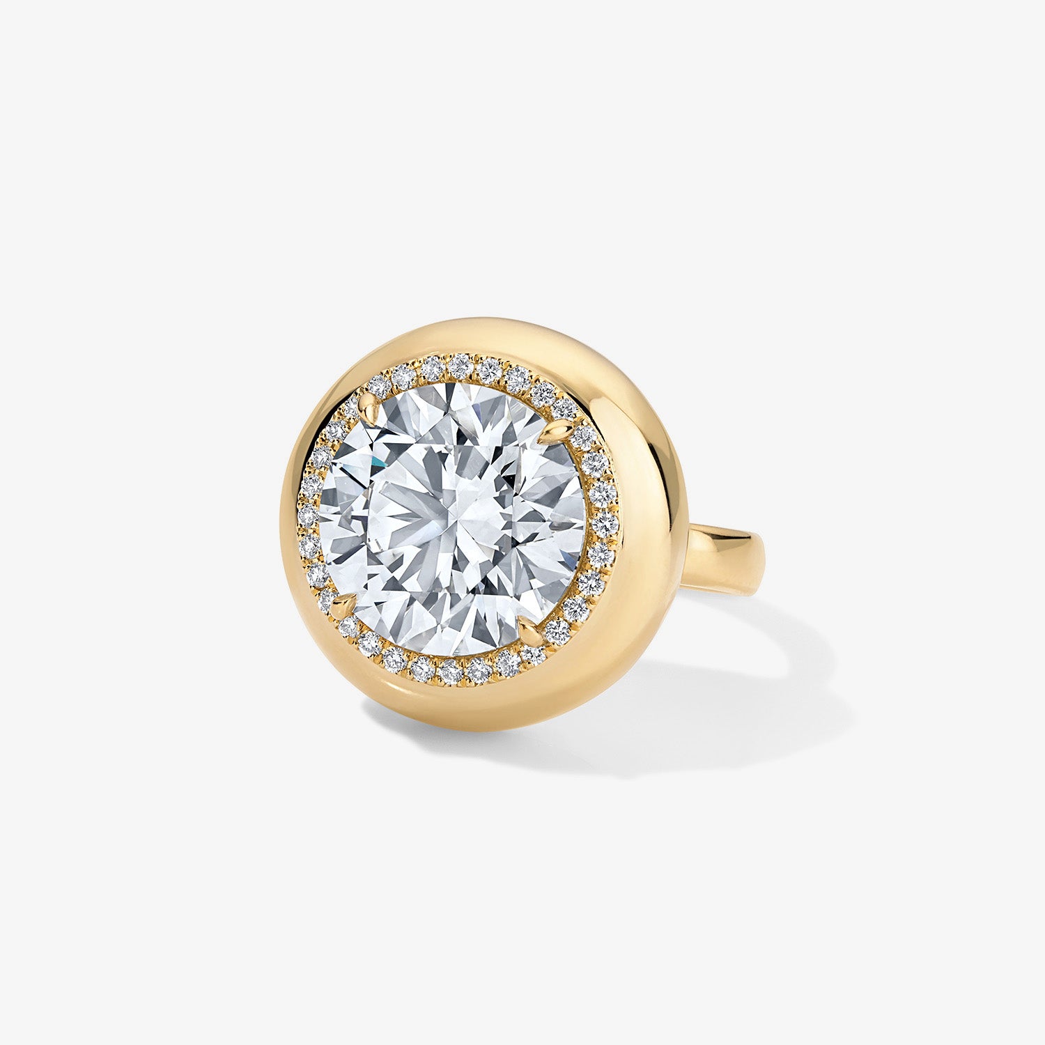 Diamond Button Ring