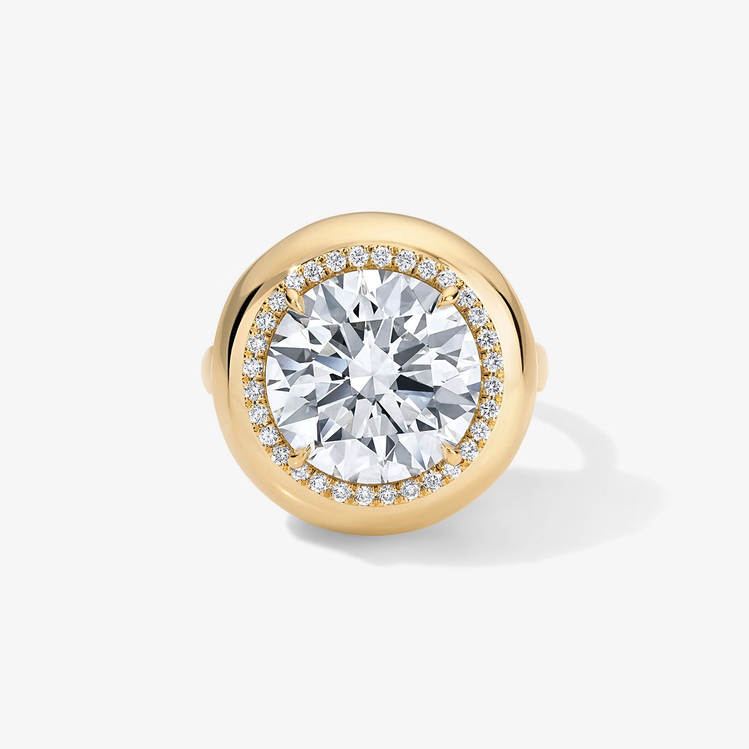Diamond Button Ring