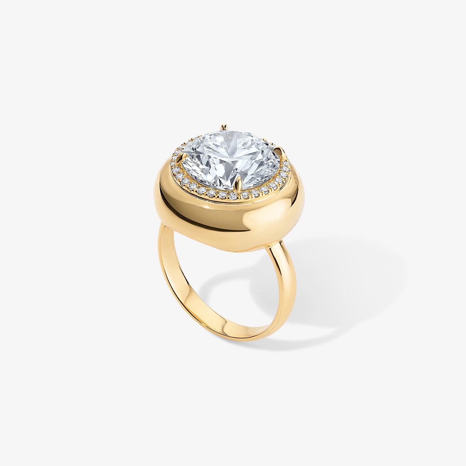 Diamond Button Ring