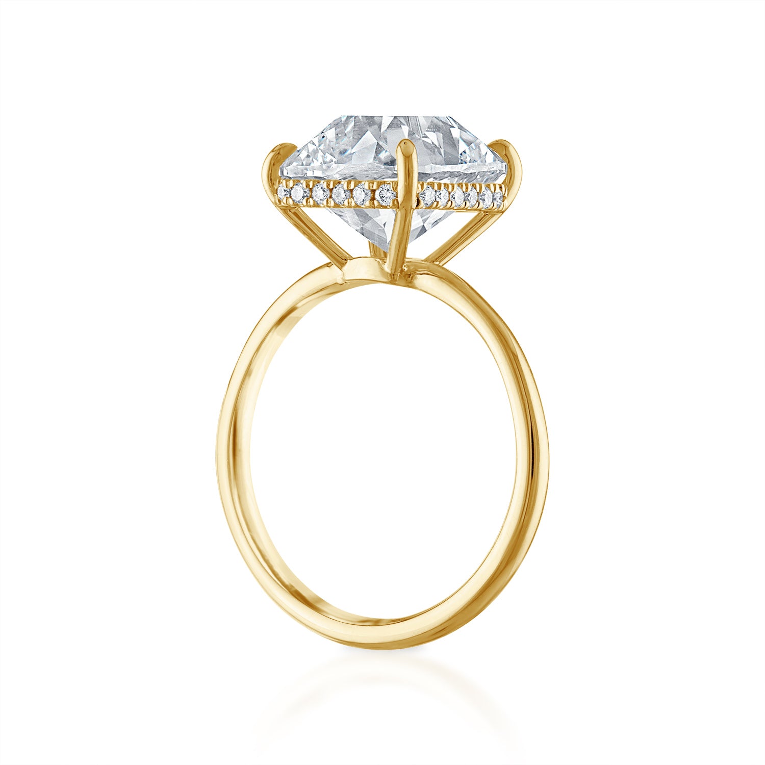 5.01ct Antique Cushion Cut Solitaire with Hidden Halo