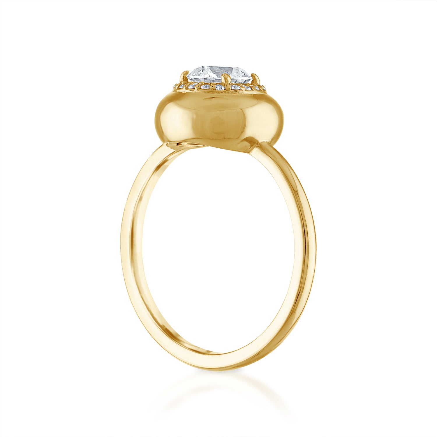 Petite Diamond Button Ring