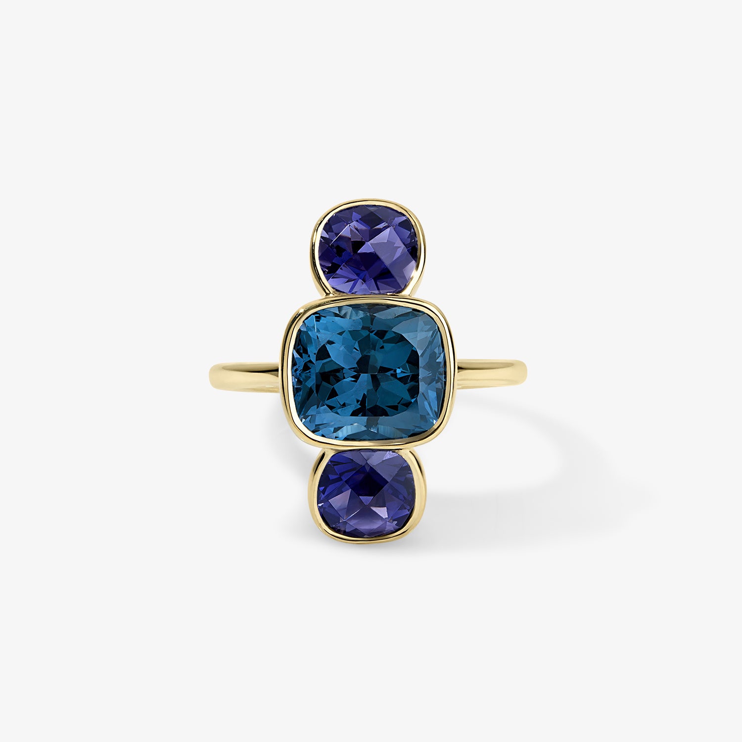 Elongated Trio Sapphire Ring