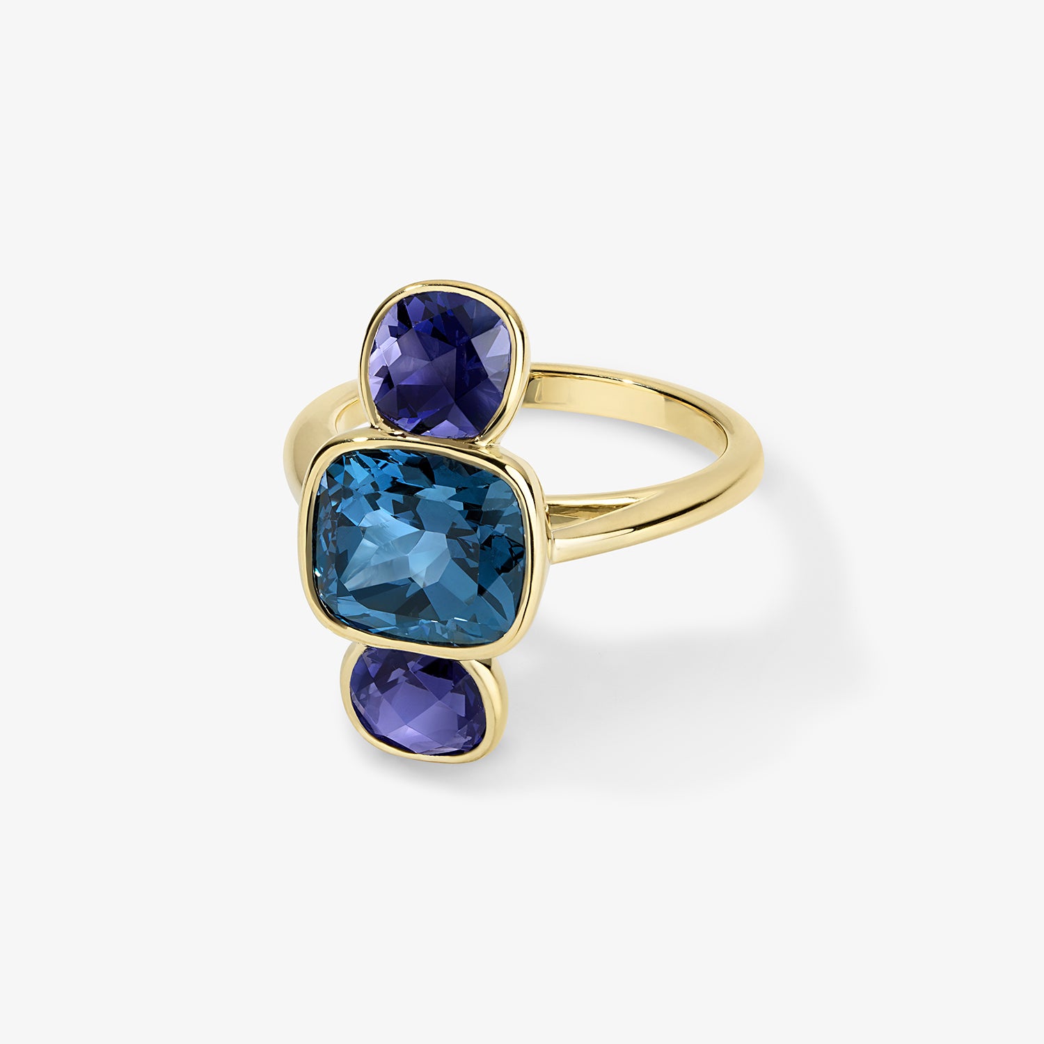 Elongated Trio Sapphire Ring
