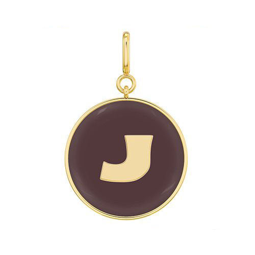 The Chocolate Enamel Letter Disc Charms
