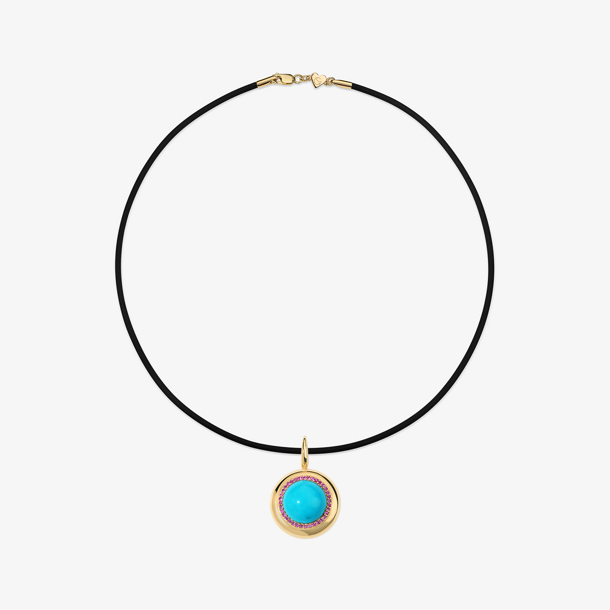 Large Turquoise Candy Button Charm