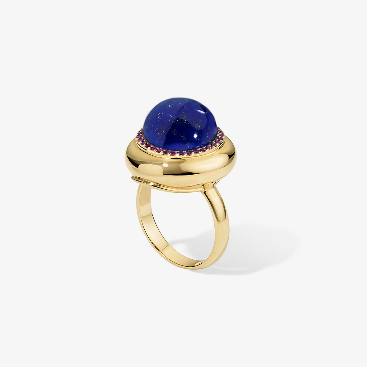 Large Lapis Lazuli Candy Button Ring
