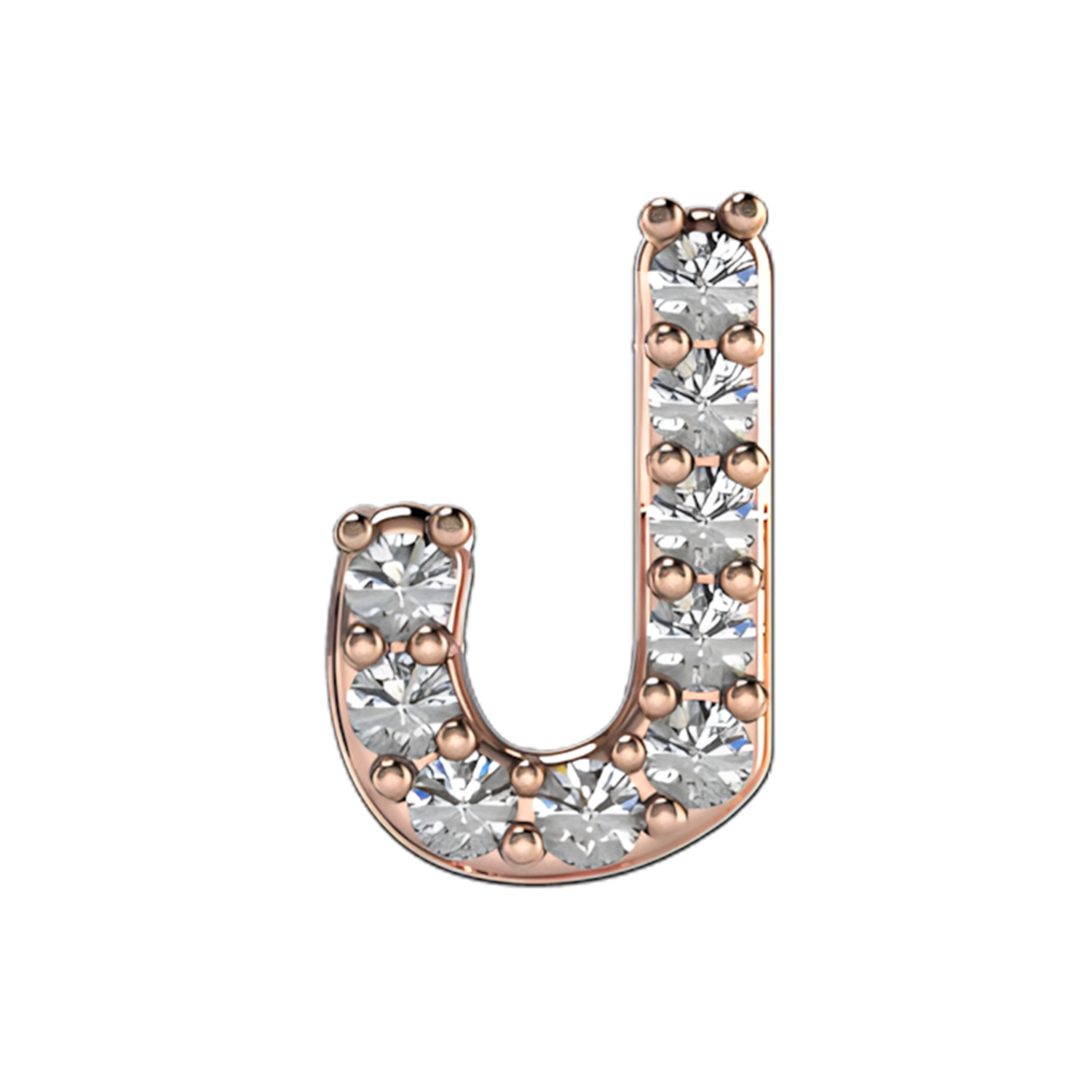 Slider Pave Letter J Charm