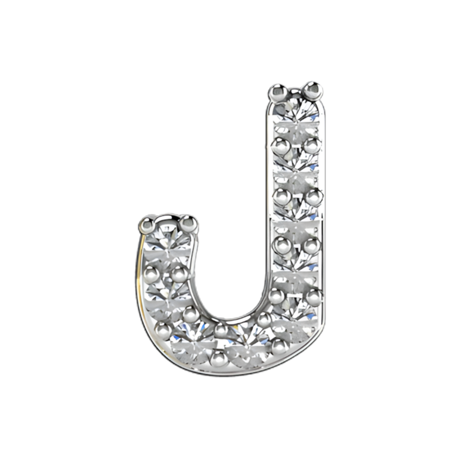 Slider Pave Letter J Charm