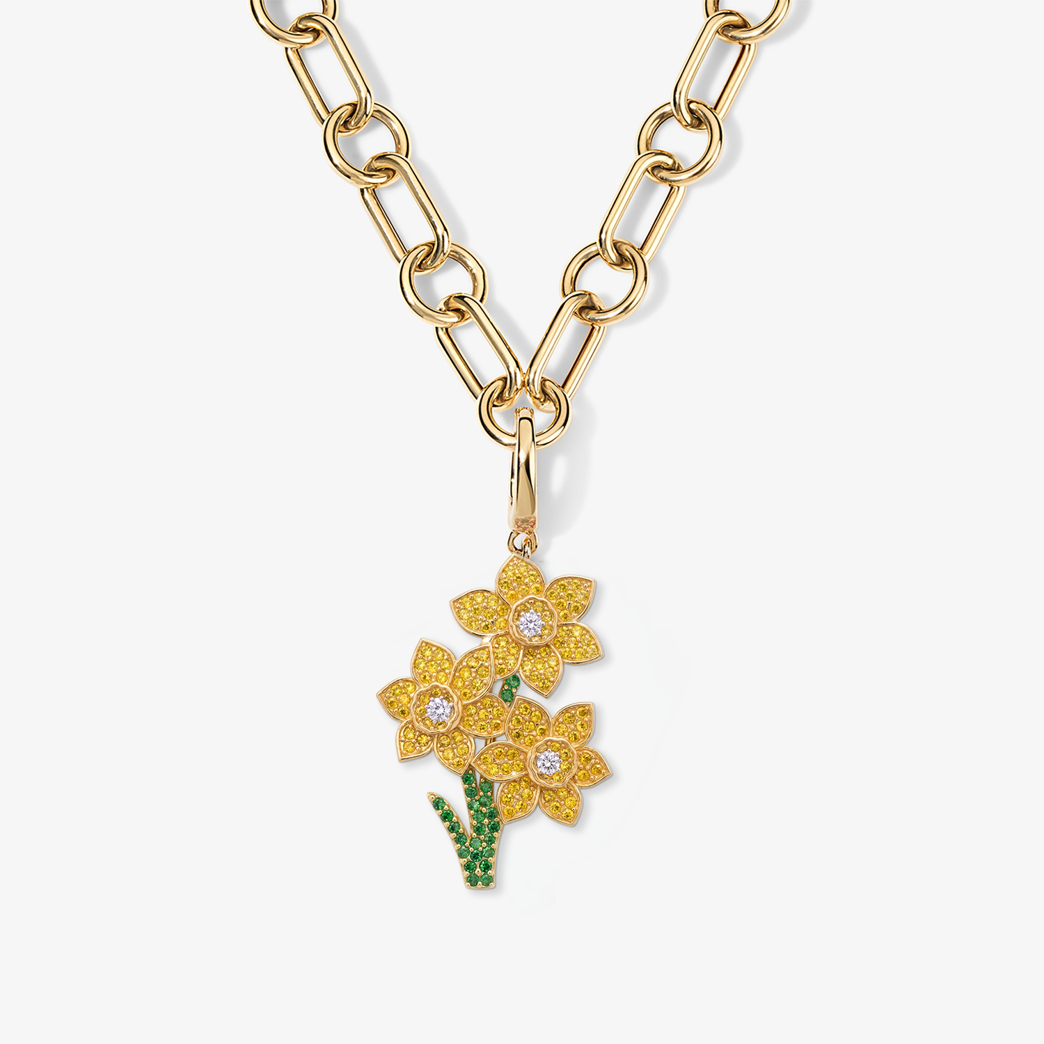 Large Token Narcissus Birth Flower Charm