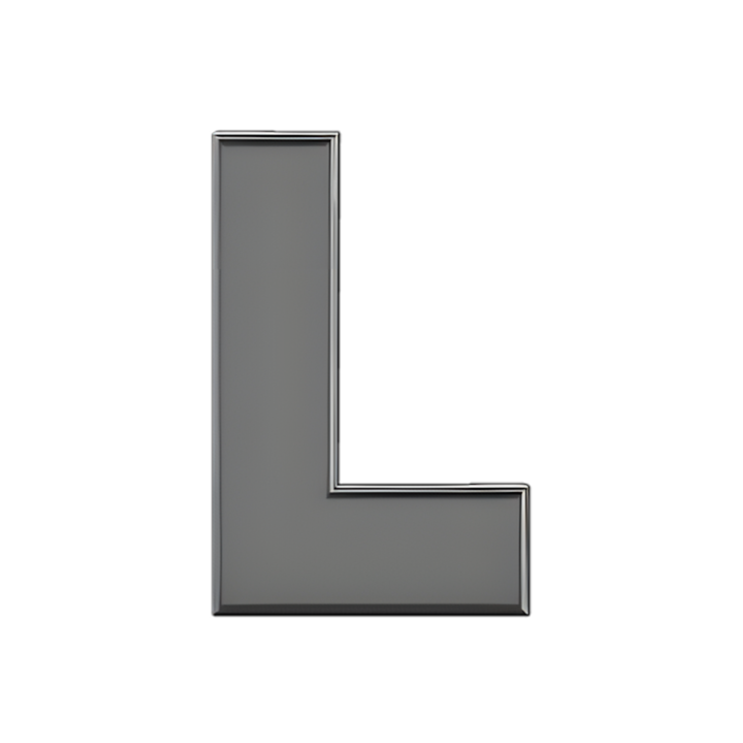 Slider Solid Letter L Charm