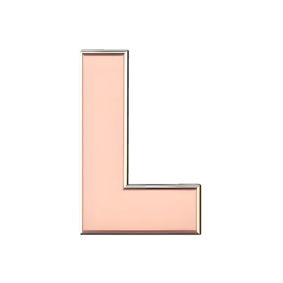 Slider Solid Letter L Charm