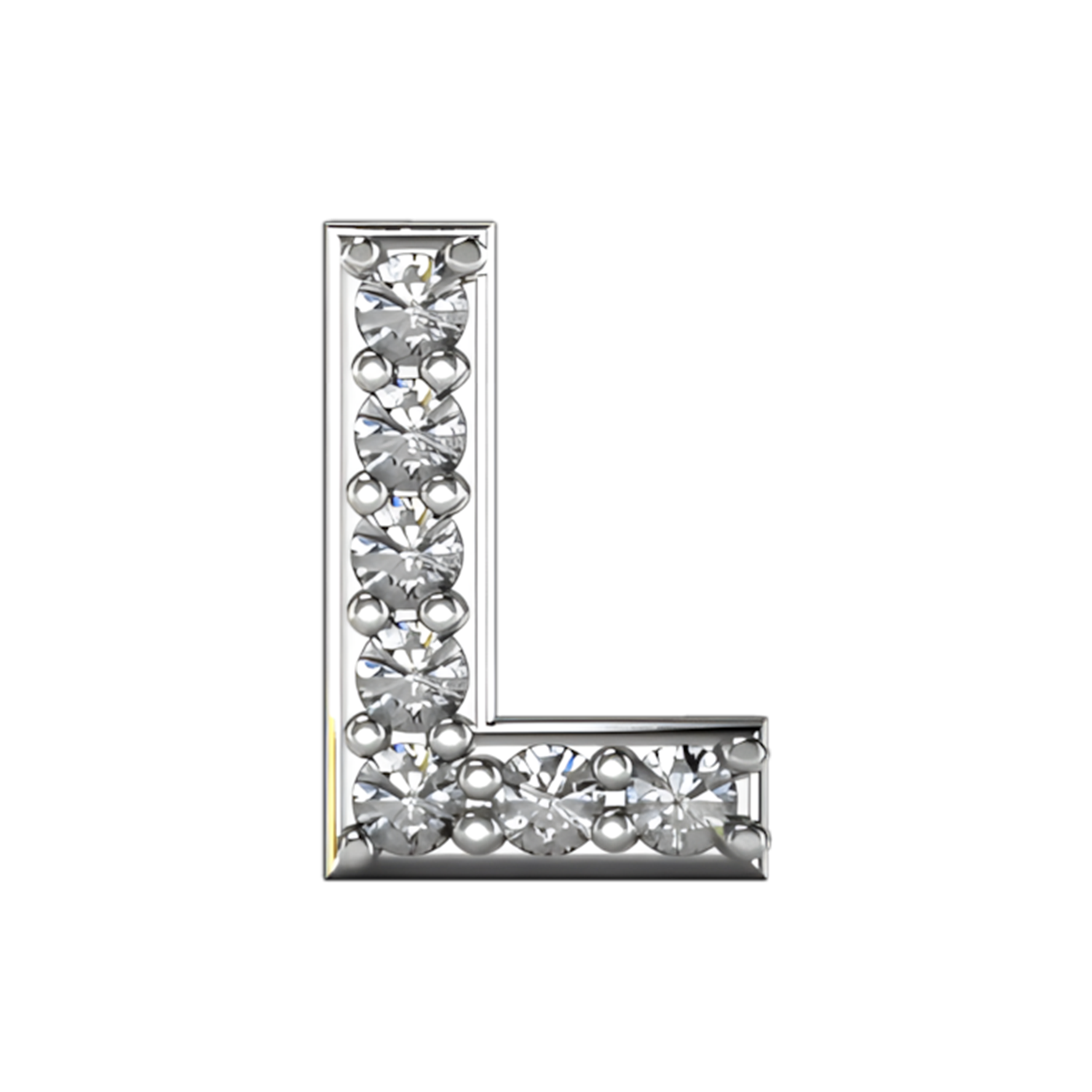 Slider Pave Letter L Charm