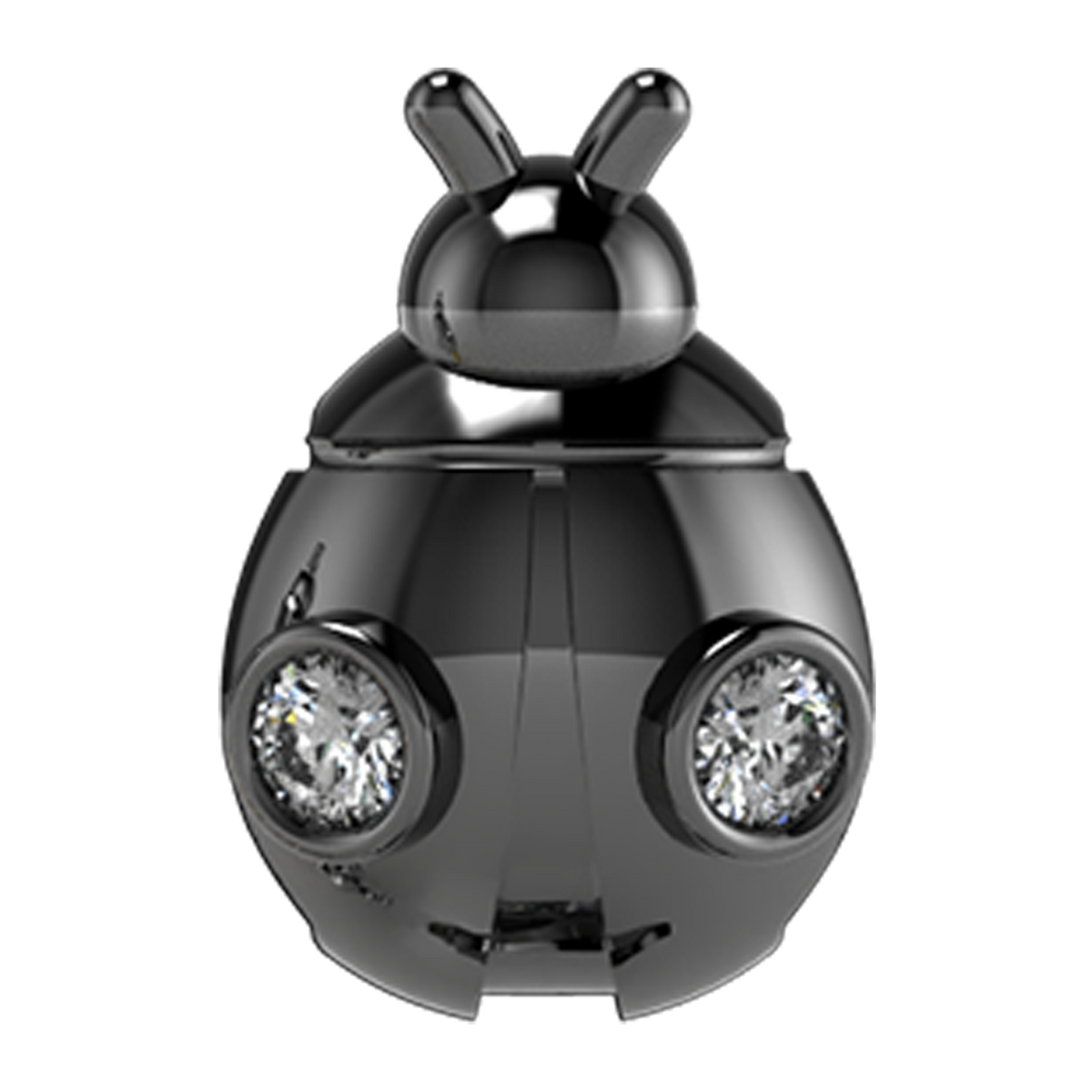 Slider Ladybug Charm 18K Black Rhodium