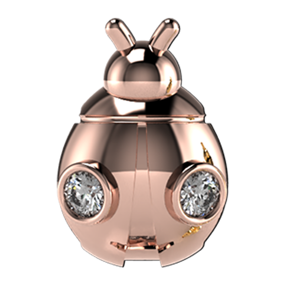 Slider Ladybug Charm 18K Rose Gold