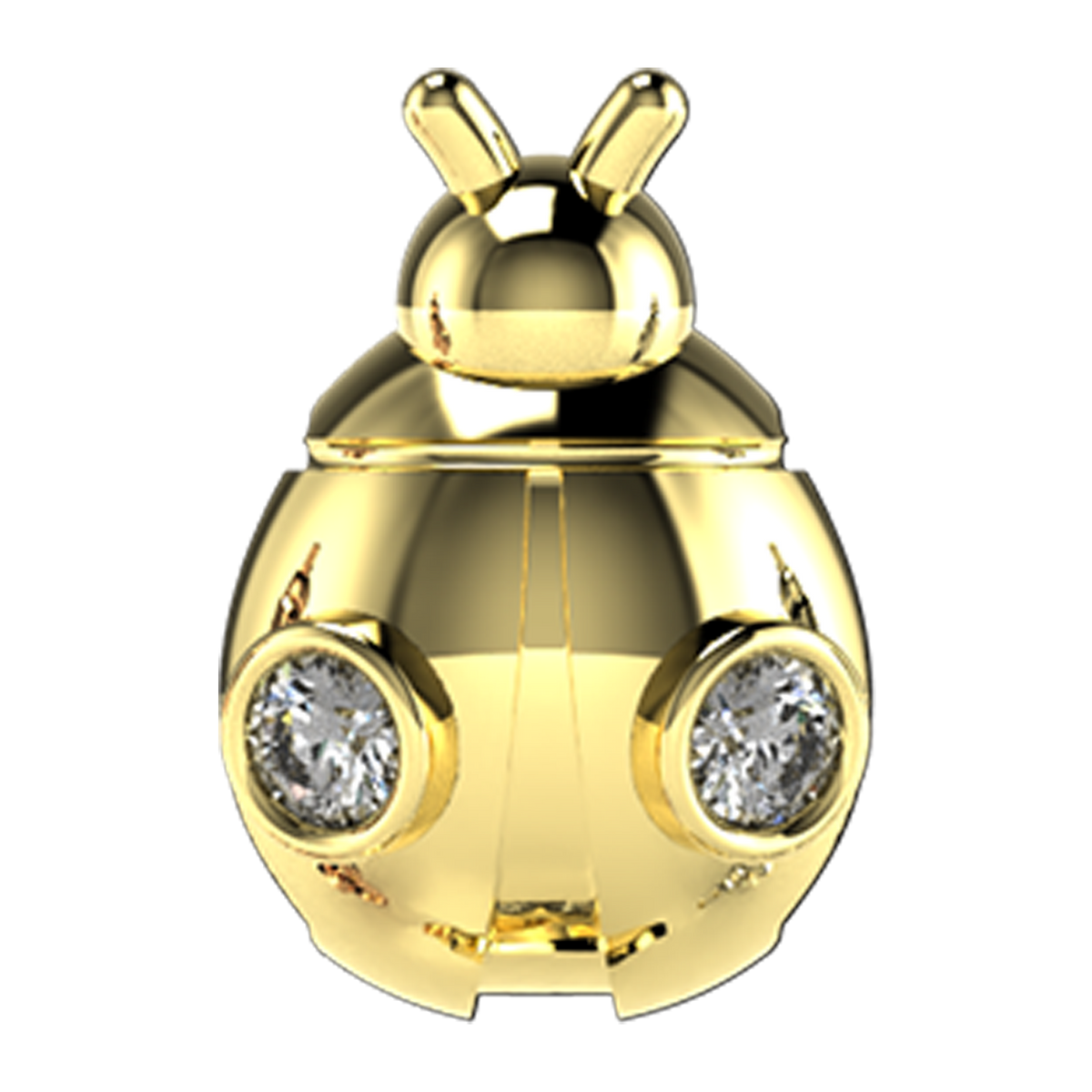 Slider Ladybug Charm 18K Yellow Gold