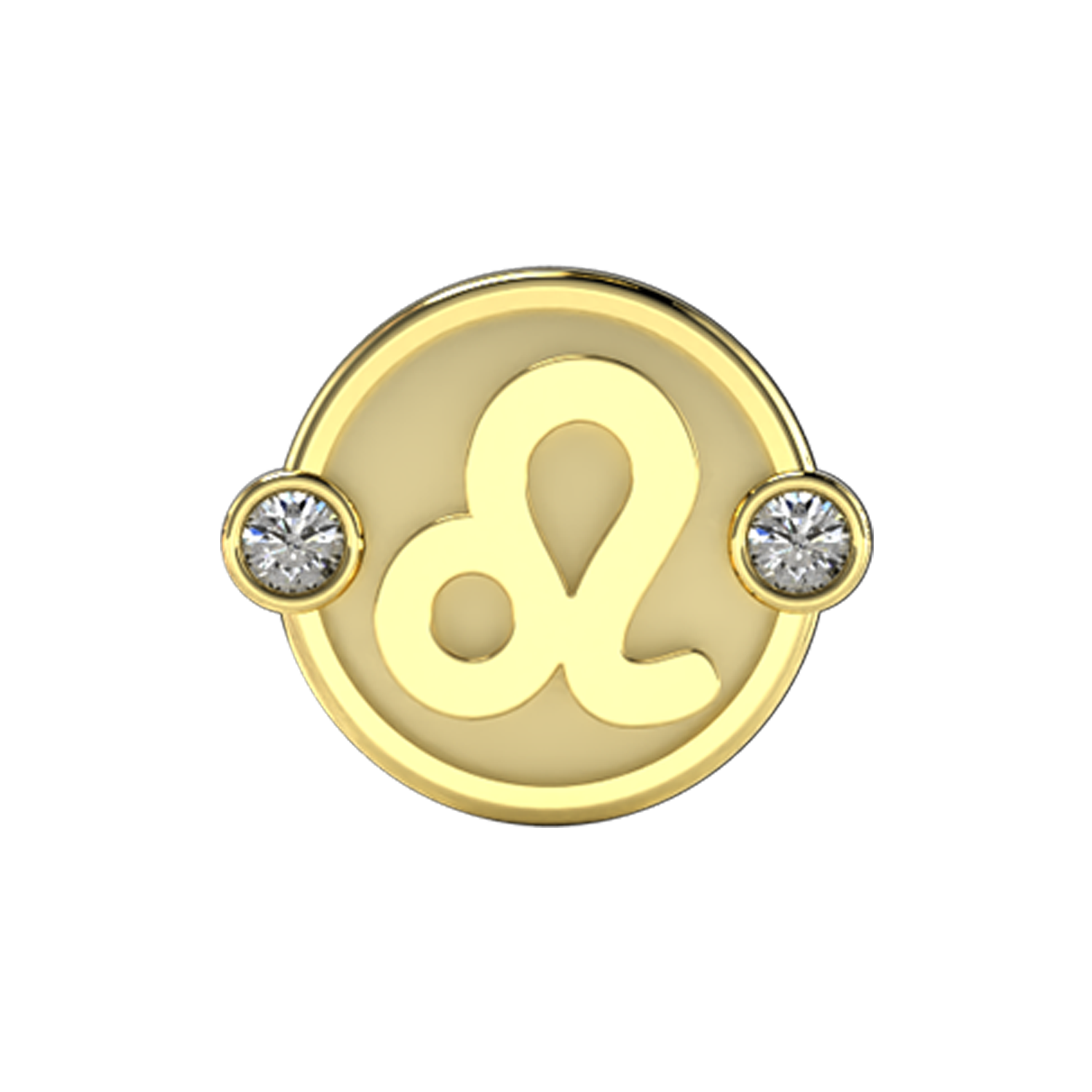 Leo Slider Charm 18K Yellow Gold