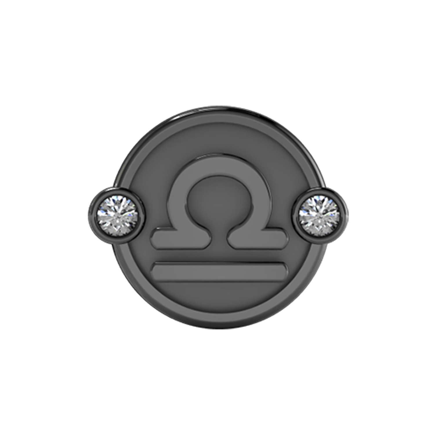 Libra Slider Charm Black Rhodium