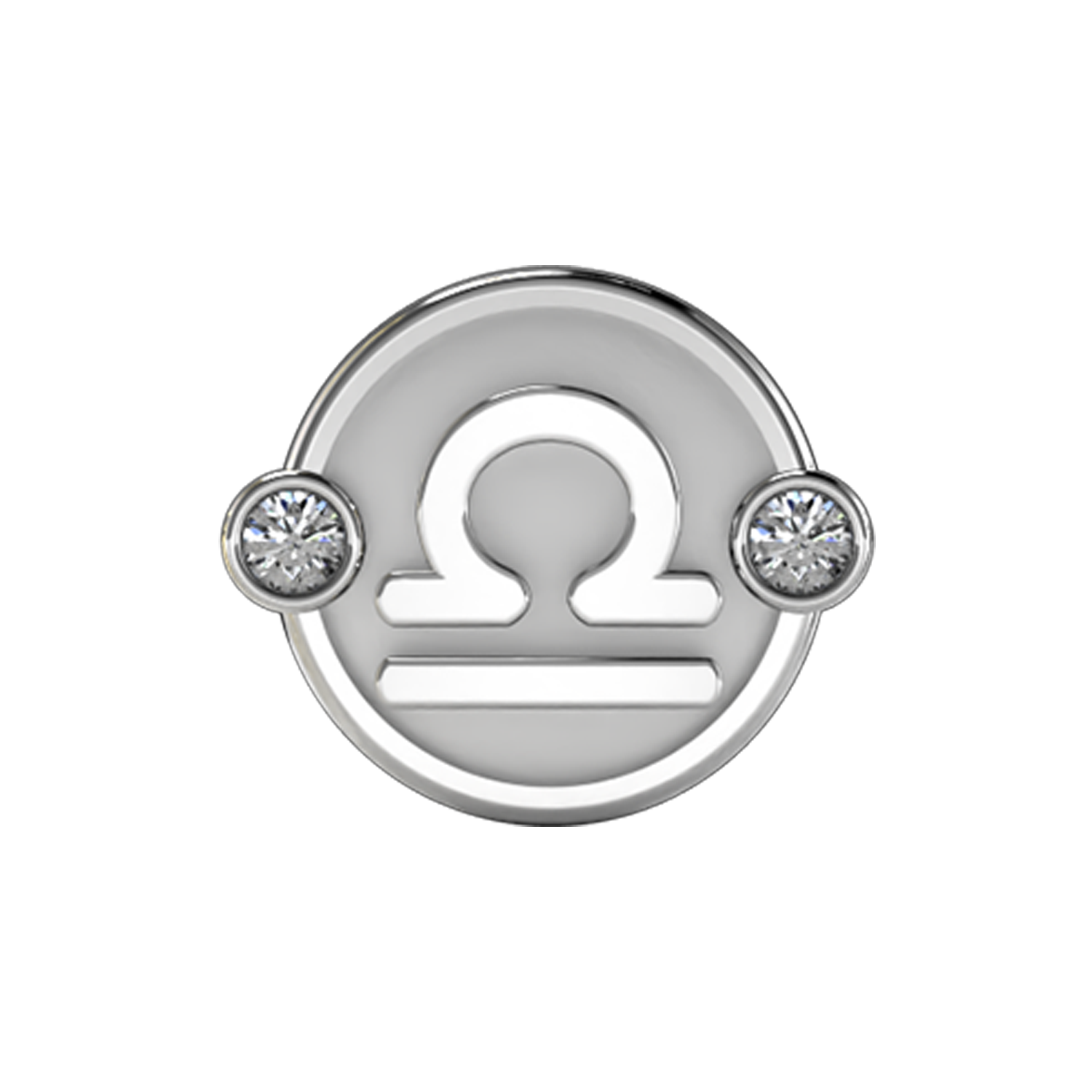 Libra Slider Charm 18K White Gold