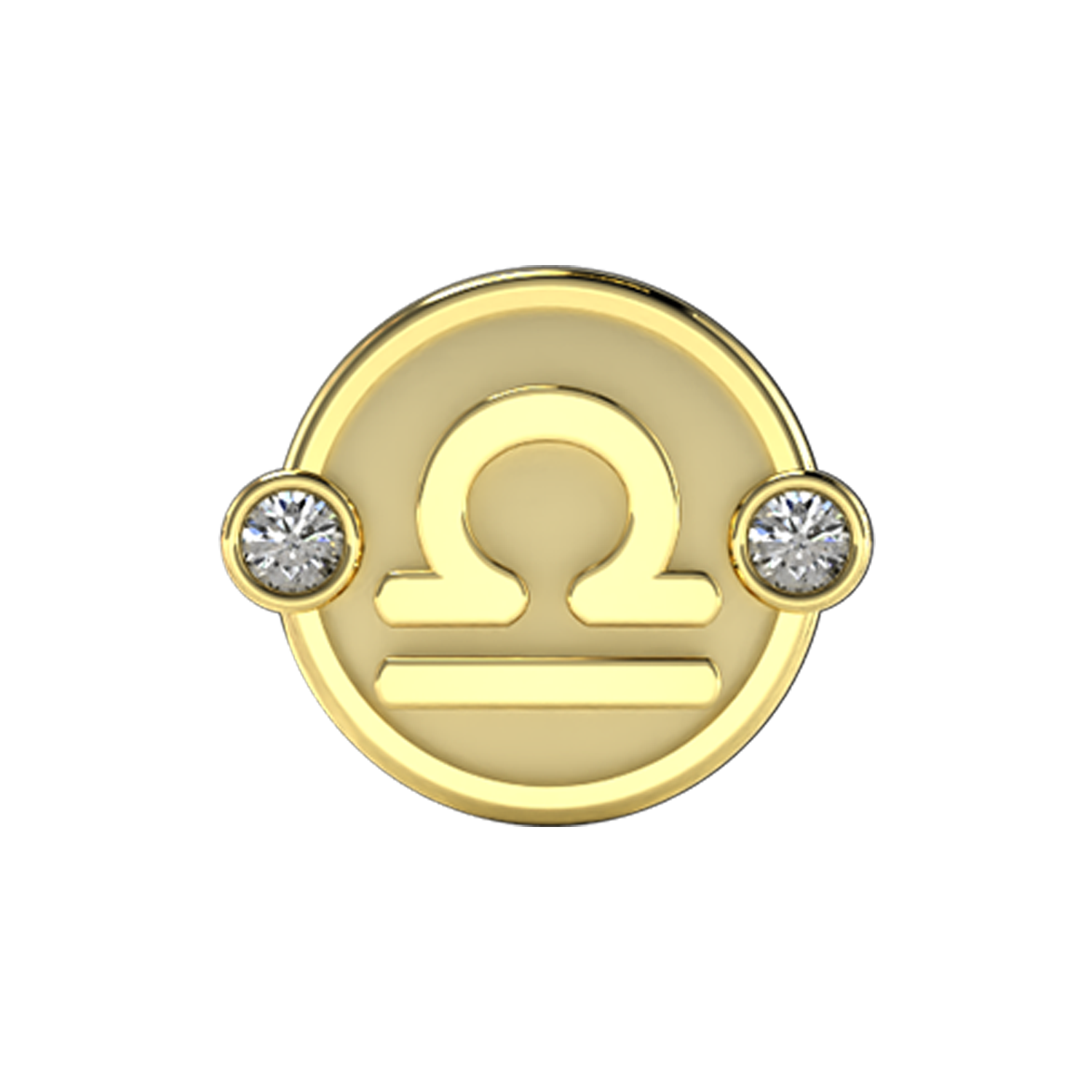Libra Slider Charm 18K Yellow Gold