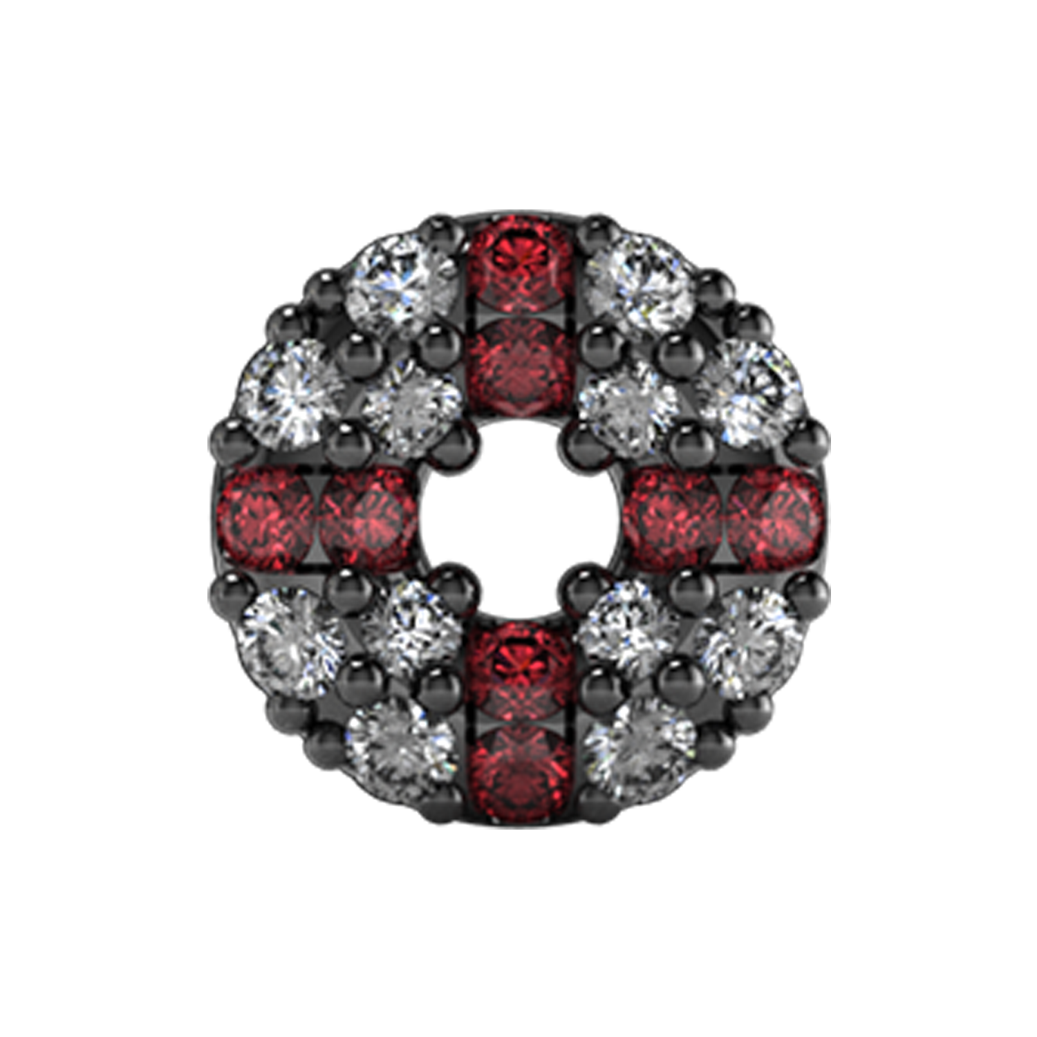 Lifesaver Slider Charm Black Rhodium