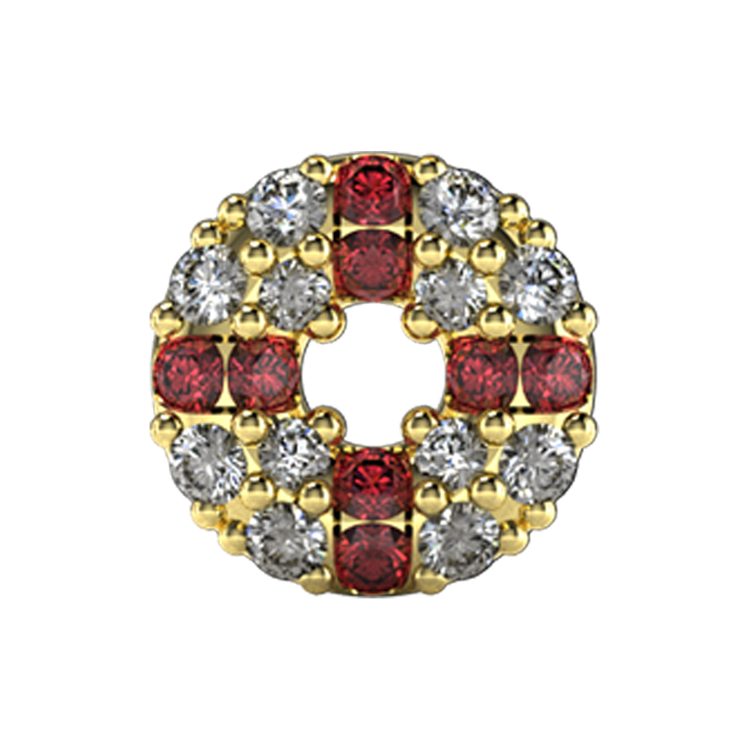 Lifesaver Slider Charm 18K Yellow Gold
