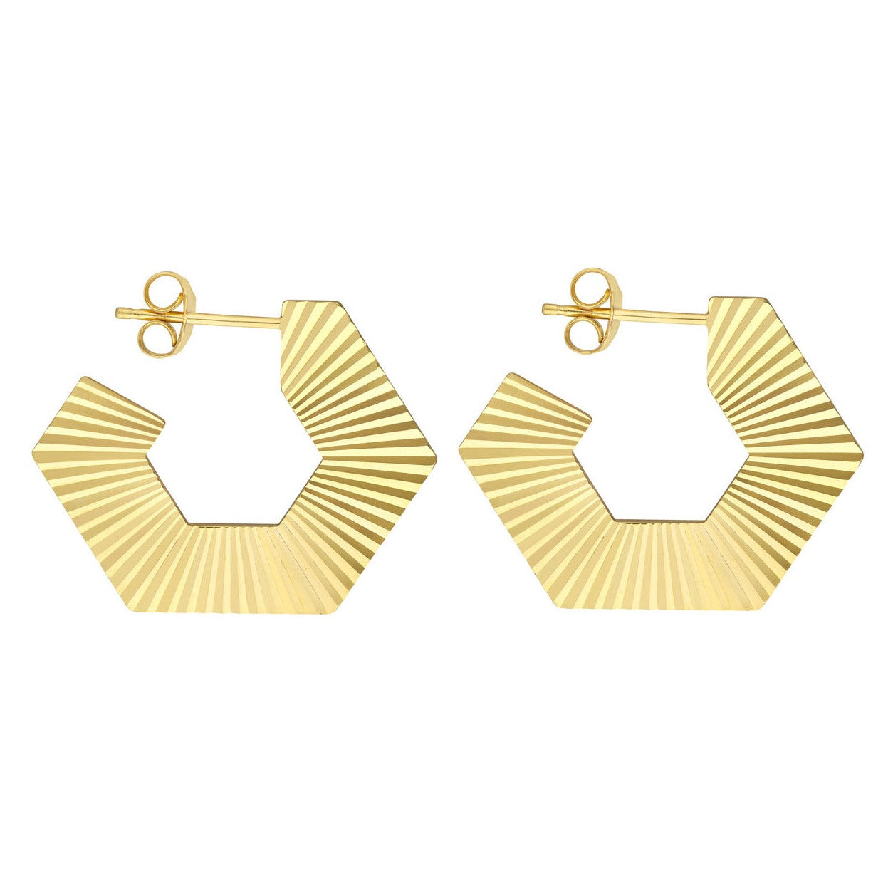 Fluted Geometric Hoops