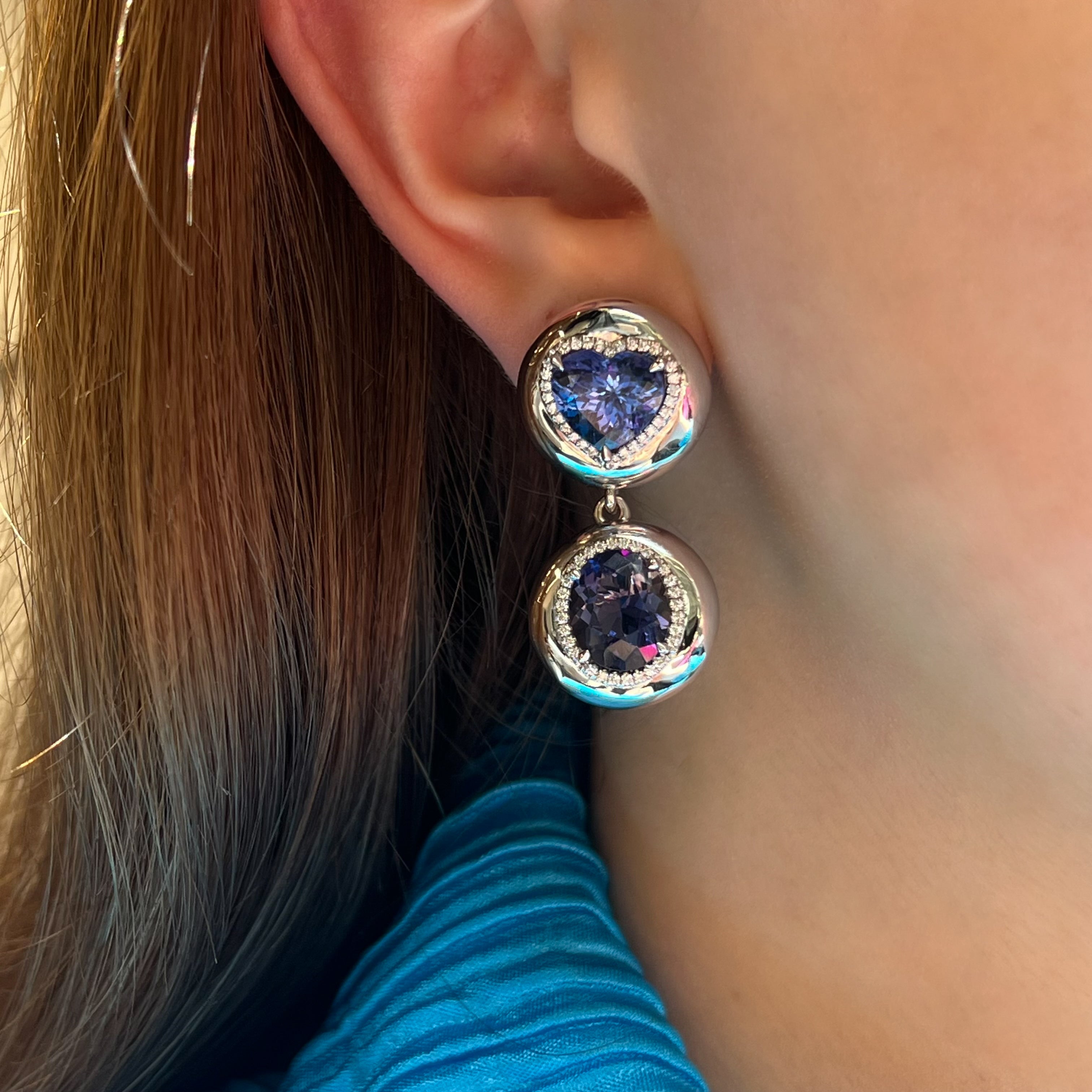 Large Candy Button Drop Earrings