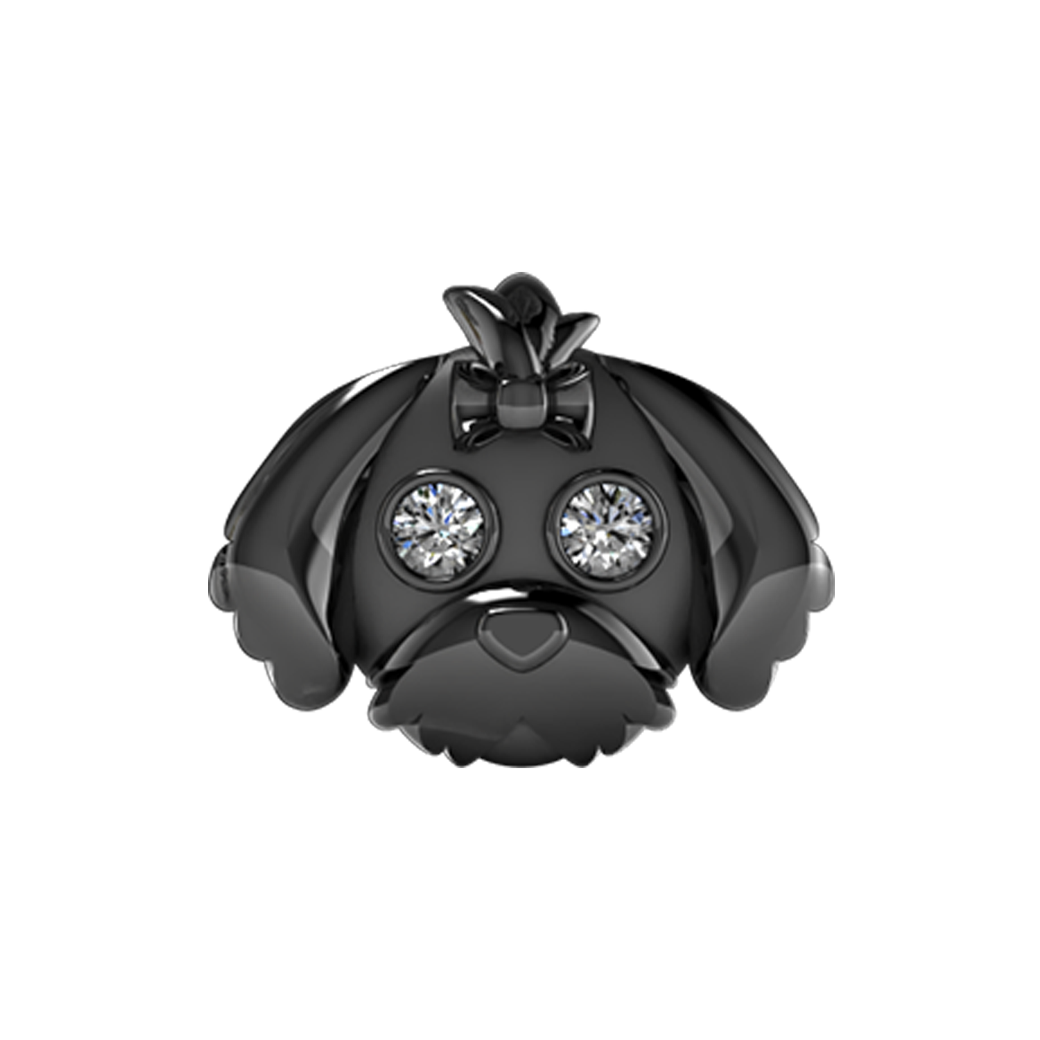 Maltese Slider Charm Black Rhodium