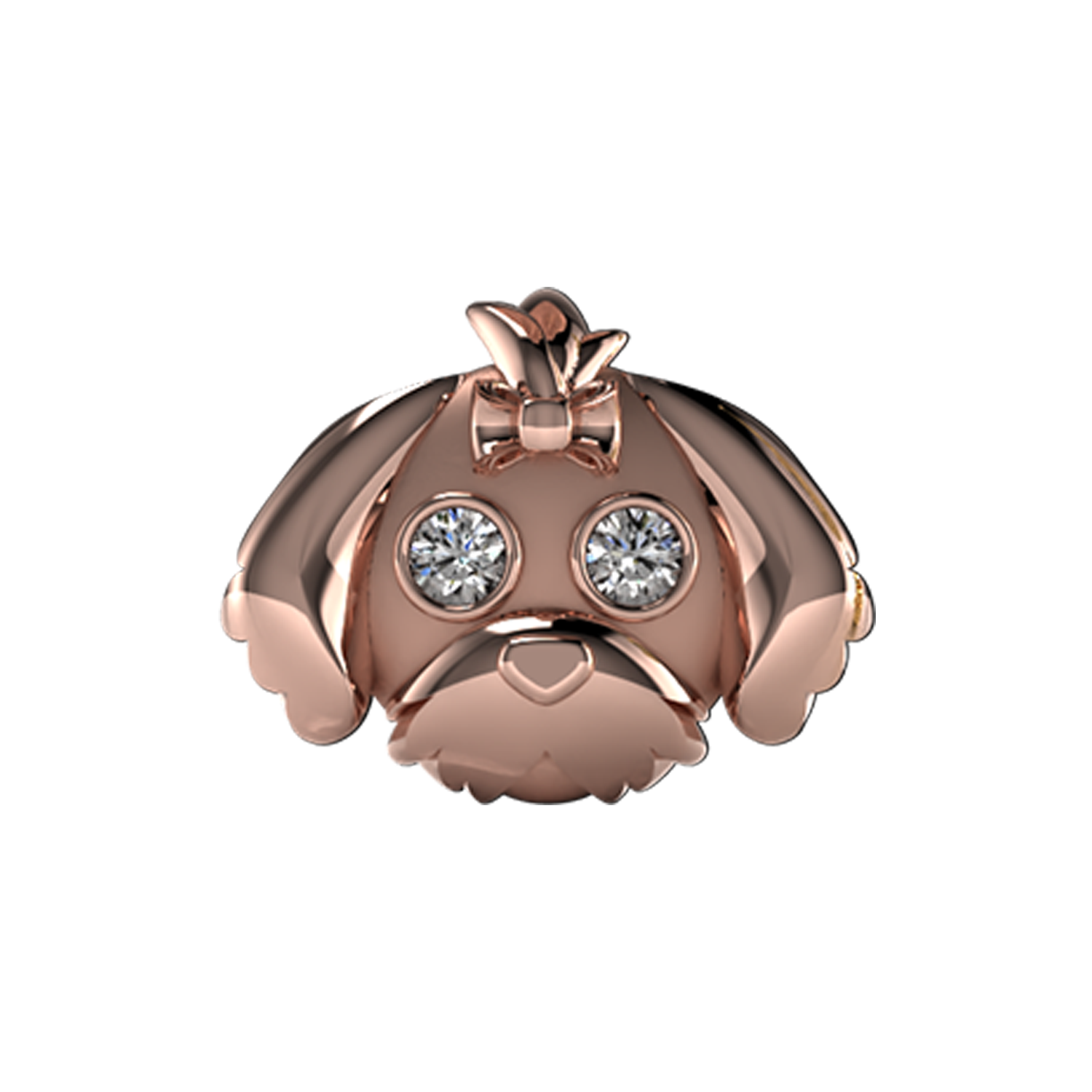 Maltese Slider Charm 18K Rose Gold