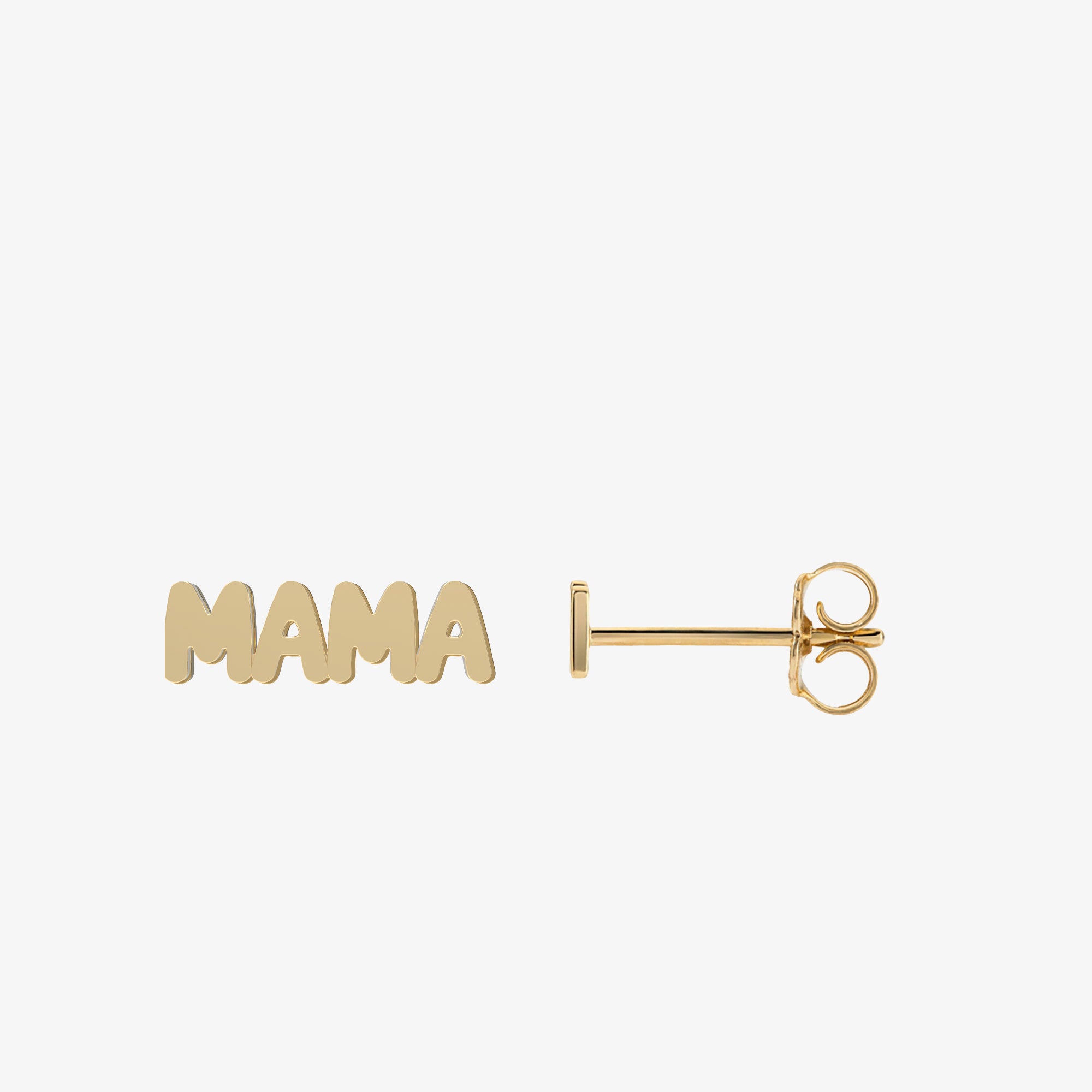 Mama Bubble Studs 14K Yellow Gold MAMA