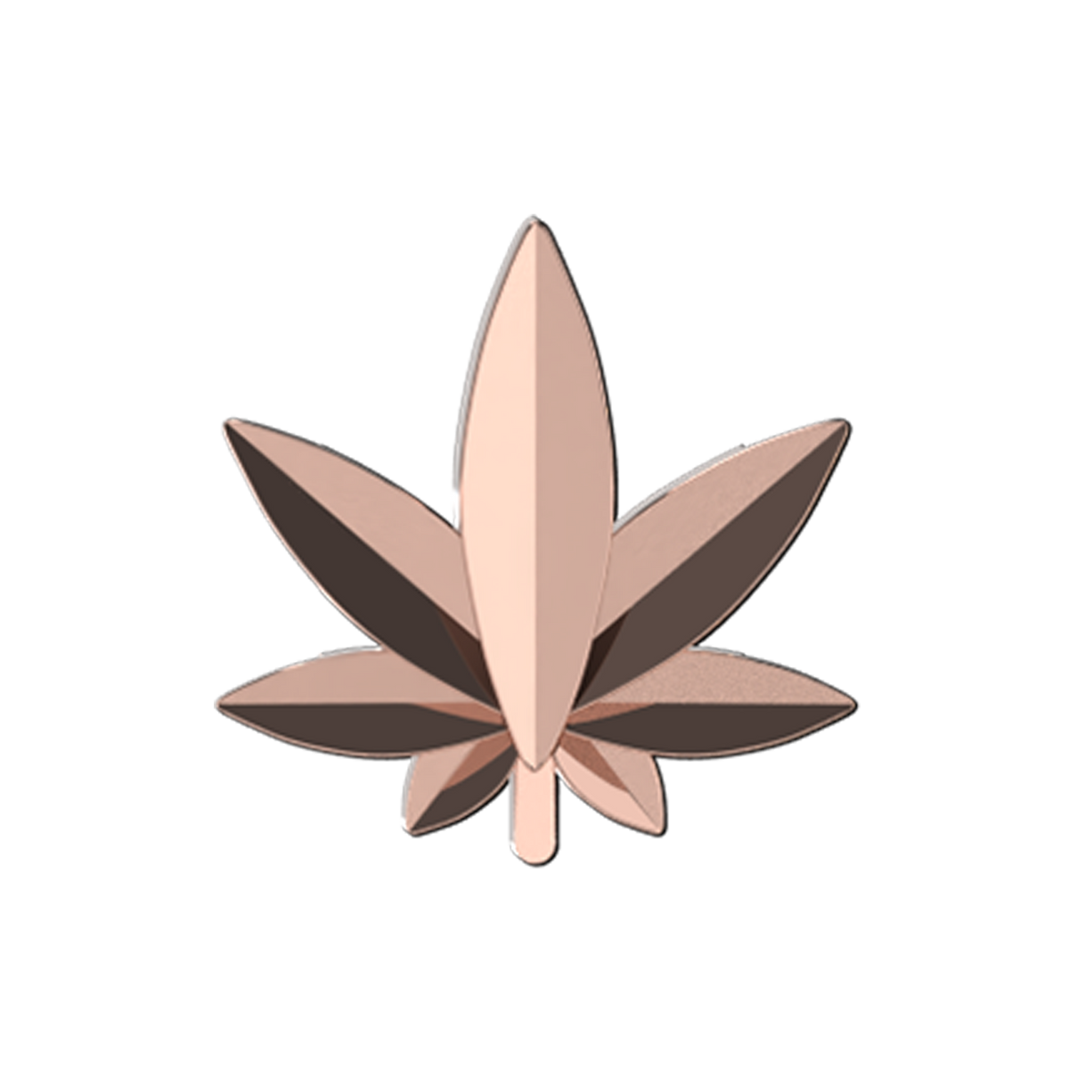 Slider Marijuana Leaf Charm 18K Rose Gold