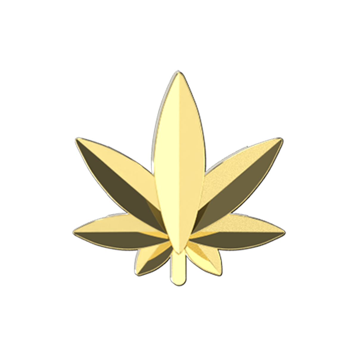 Slider Marijuana Leaf Charm 18K Yellow Gold