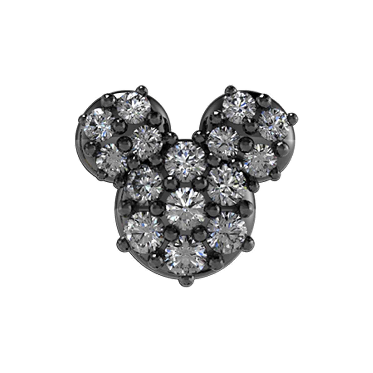 Mickey Mouse Slider Charm Black Rhodium