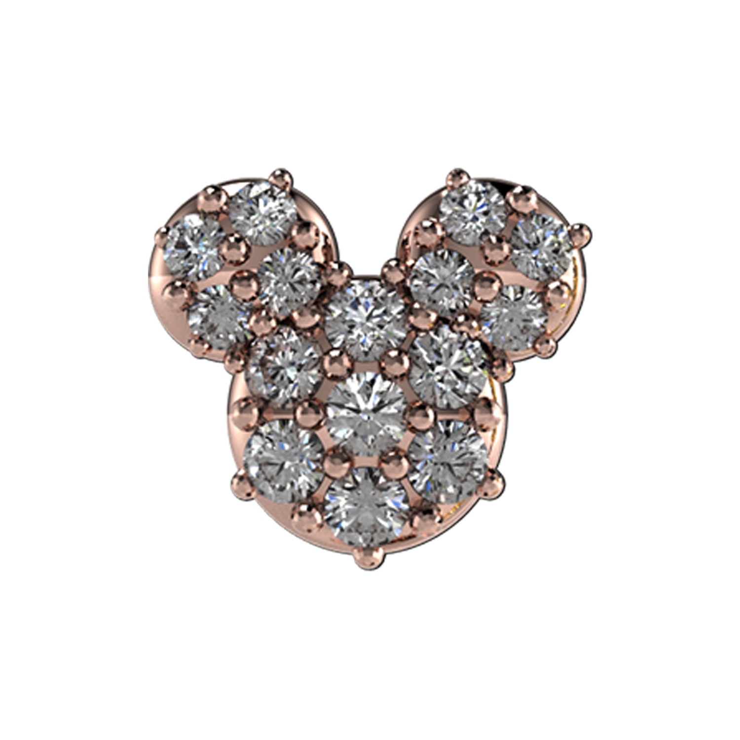 Mickey Mouse Slider Charm 18K Rose Gold