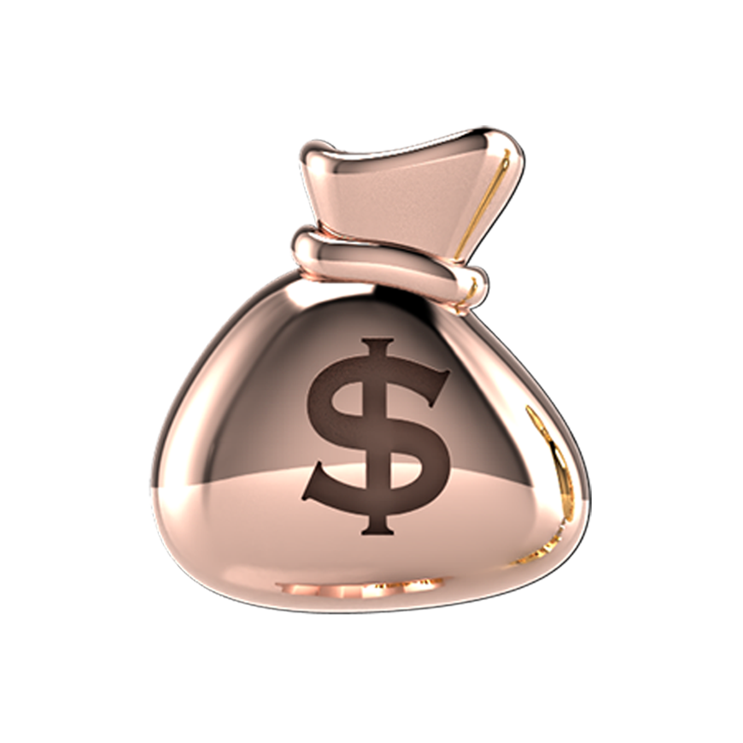 Money Bag Slider Charm 18K Rose Gold