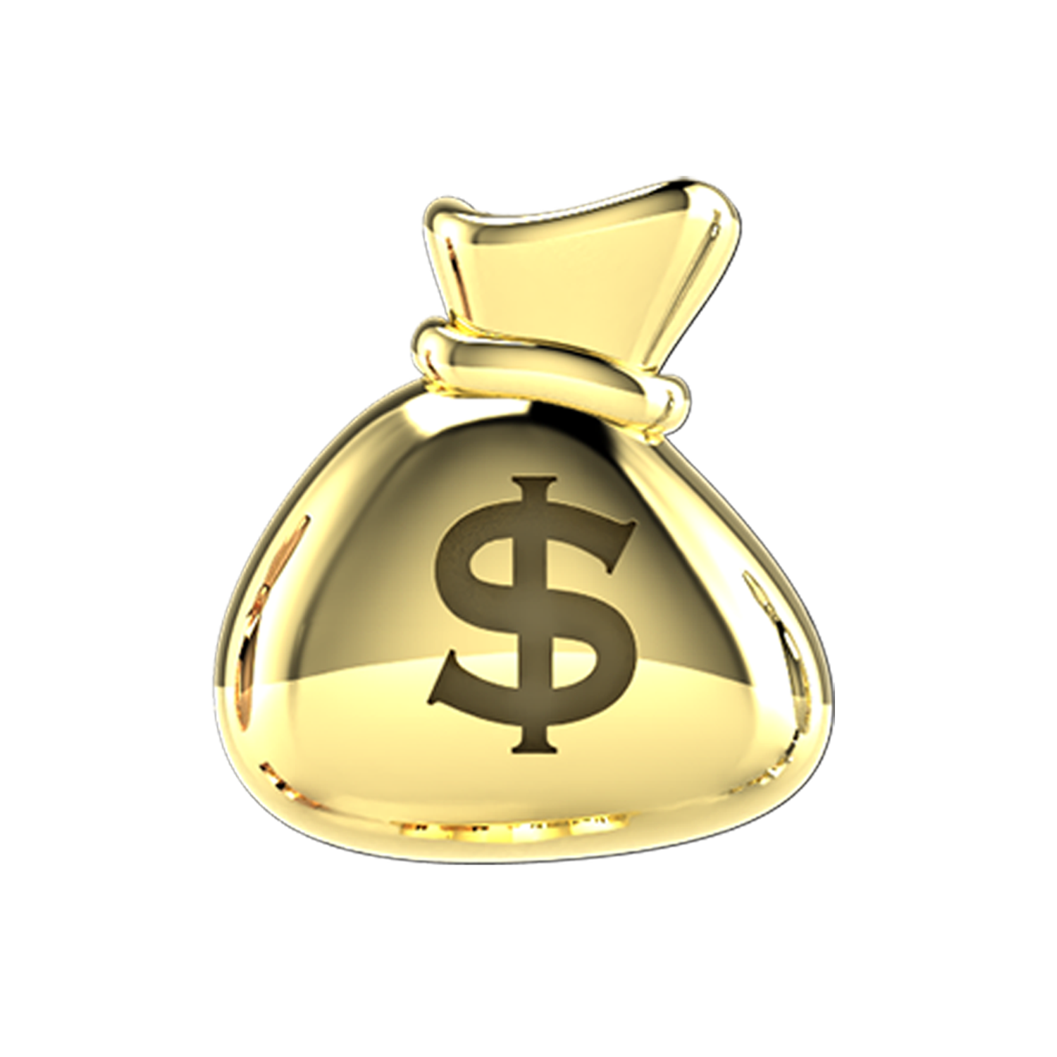 Money Bag Slider Charm 18K Yellow Gold