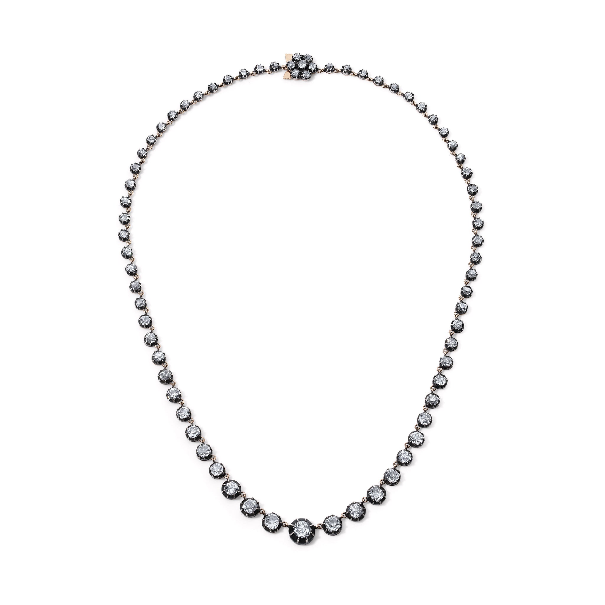 Vintage Collet Set Diamond Necklace